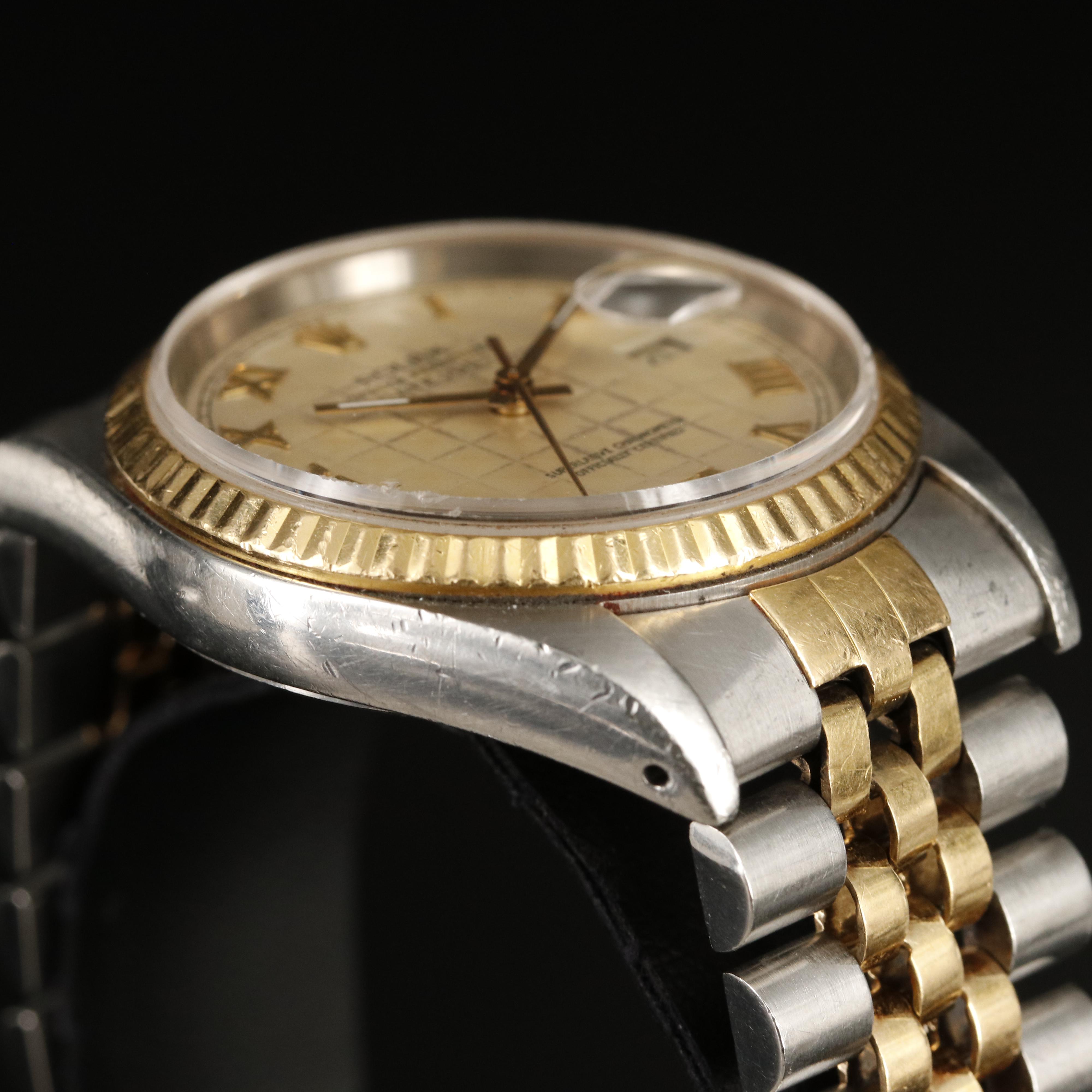 1988 Rolex Datejust Roman Pyramid Dial Watch