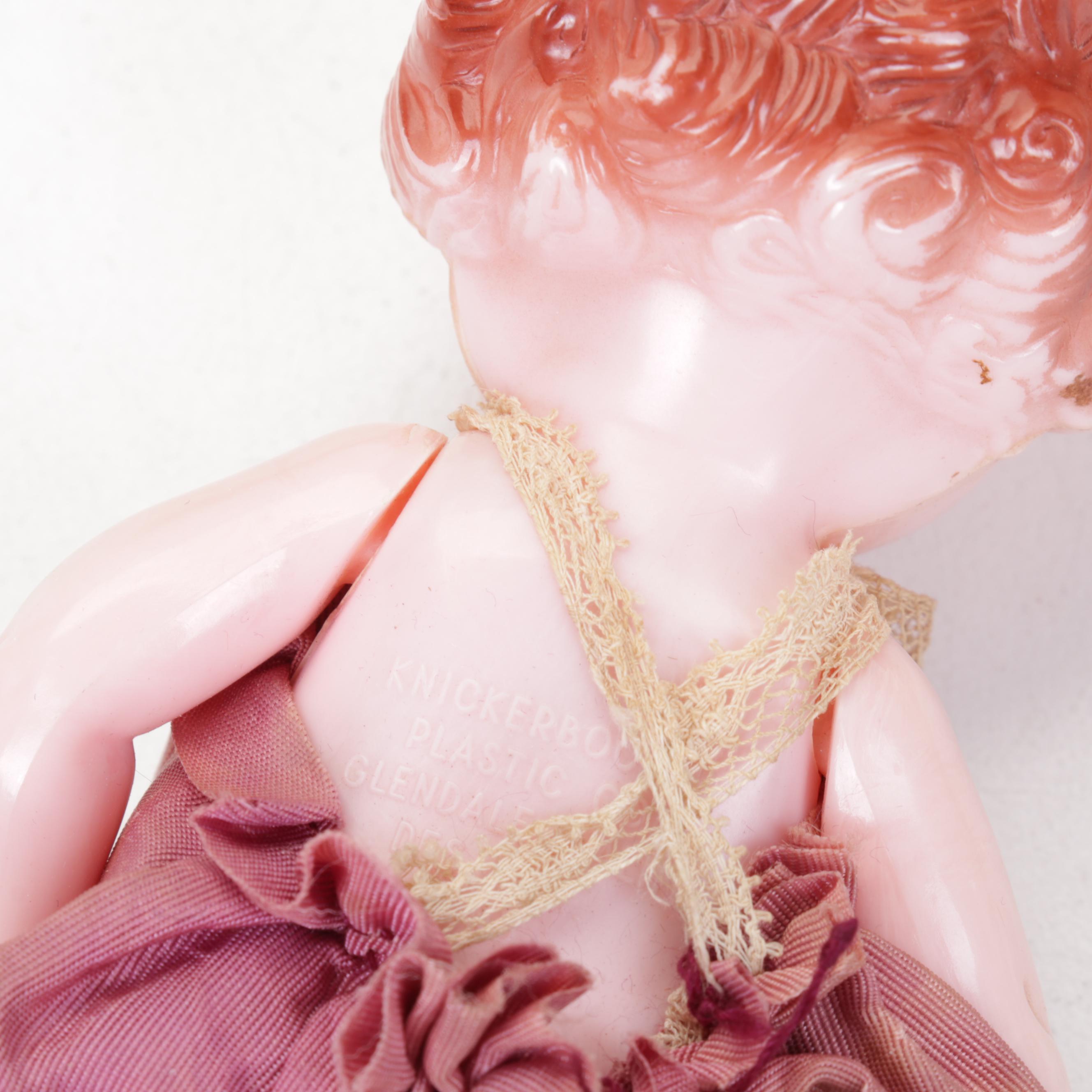 Knickerbocker Kewpie with Other Plastic and Celluloid Dolls, Mid-20th Century