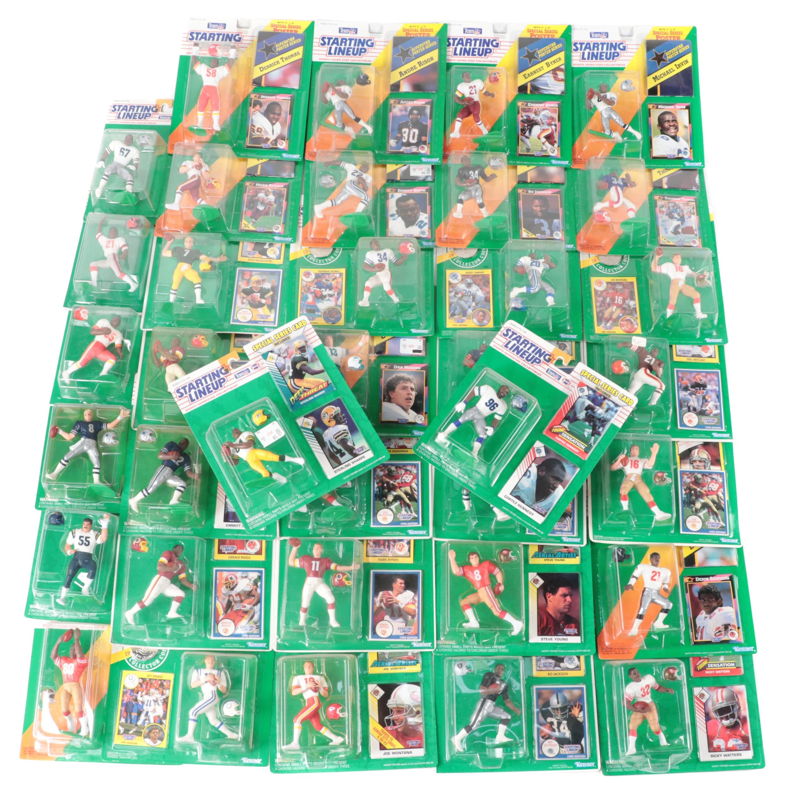 Kenner Starting Lineup Deion Sanders and Other Football Action Figures