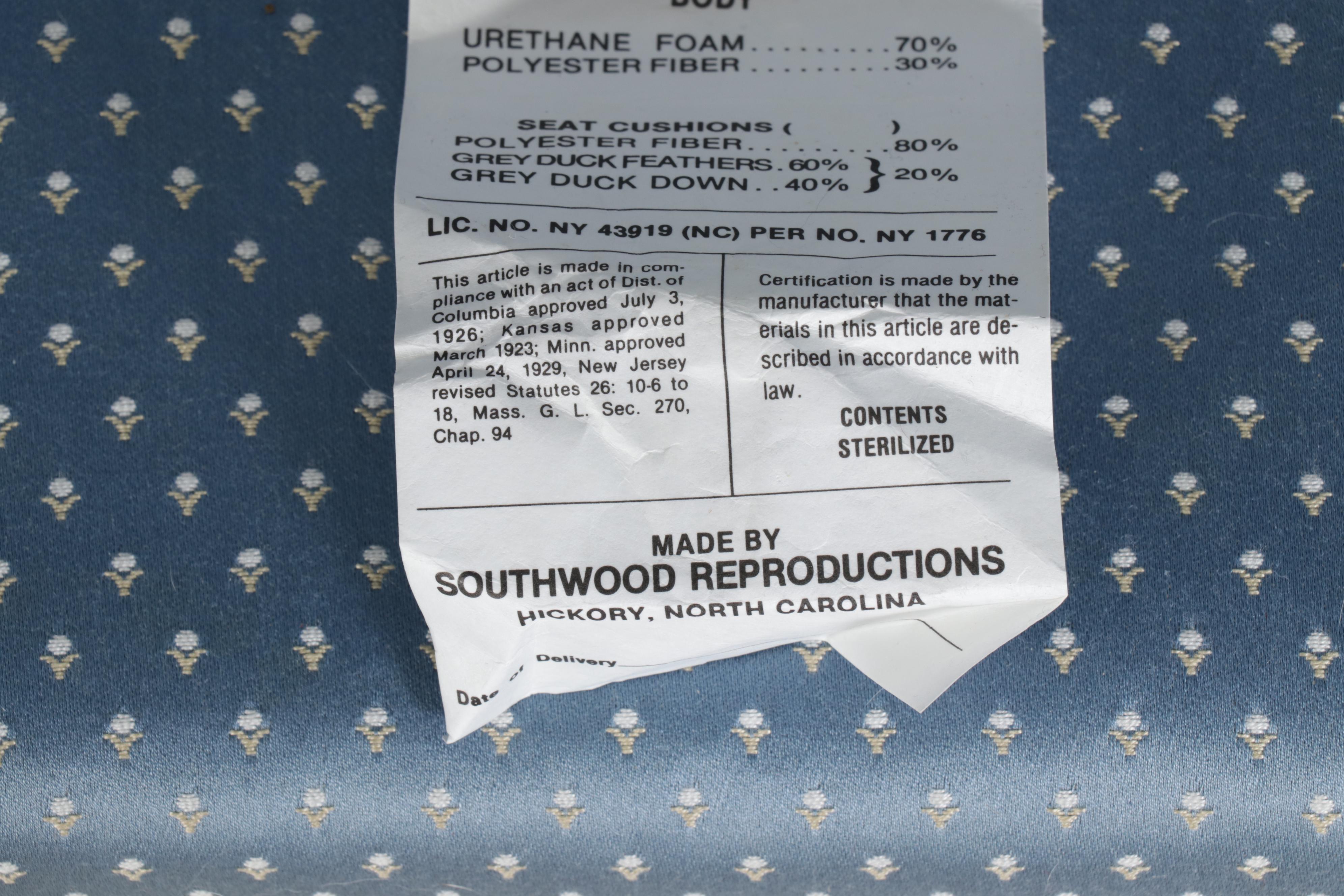 Southwood Reproductions Sheraton Style Mahogany Sofa, Late 20th Century