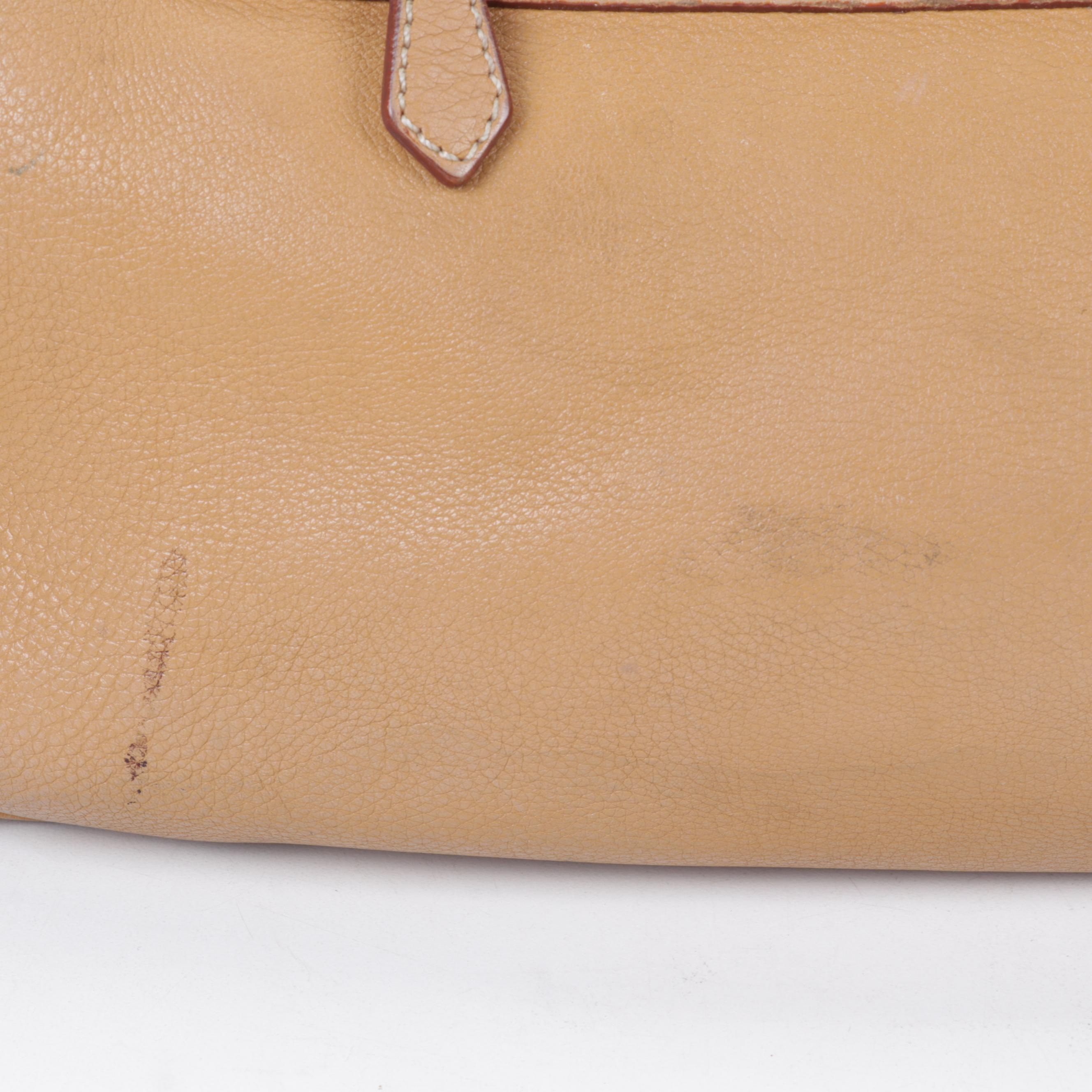Prada Tan Vitello Daino Leather Shoulder Bag