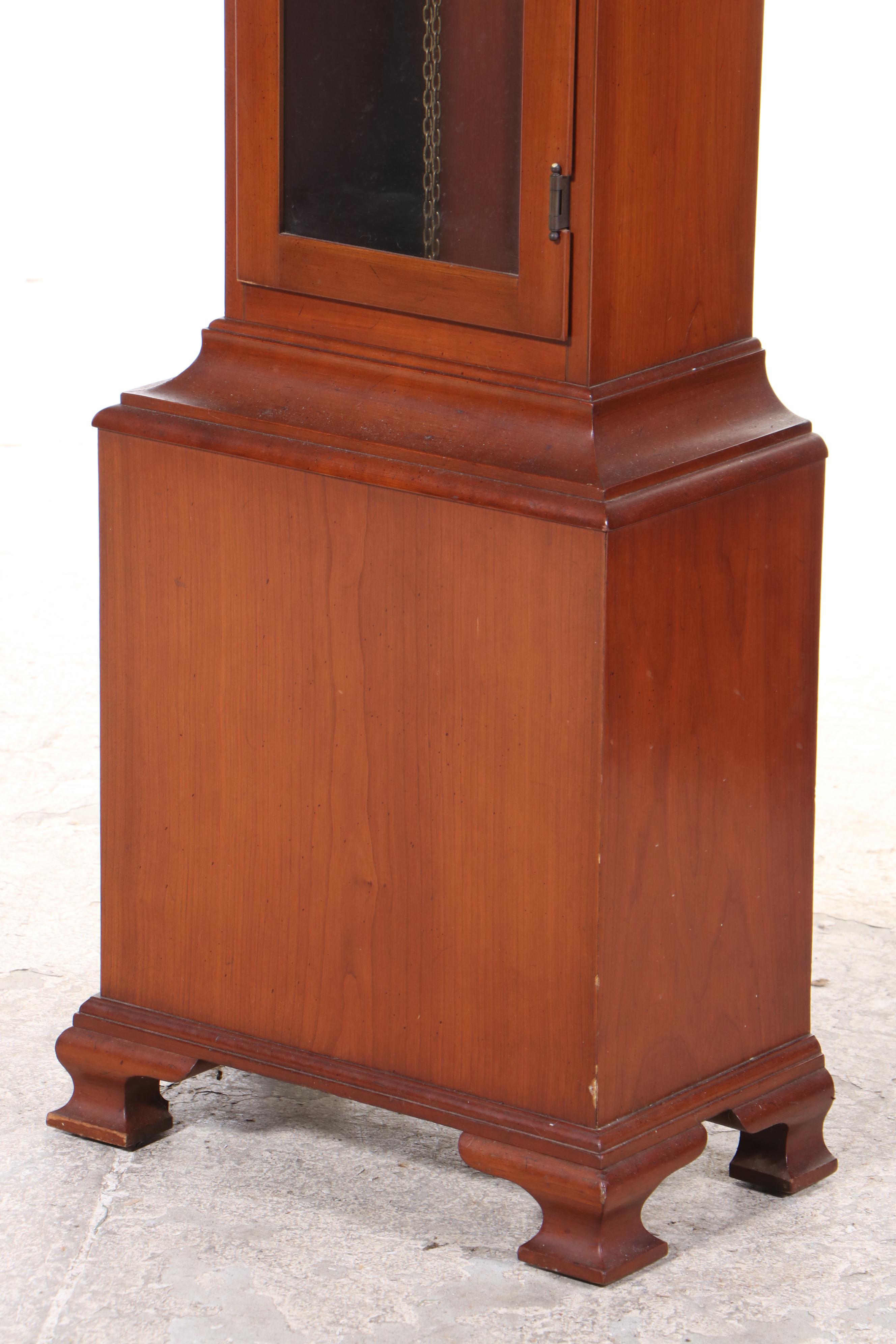 Colonial Mfg. Co. Federal Style Cherrywood Grandmother Clock