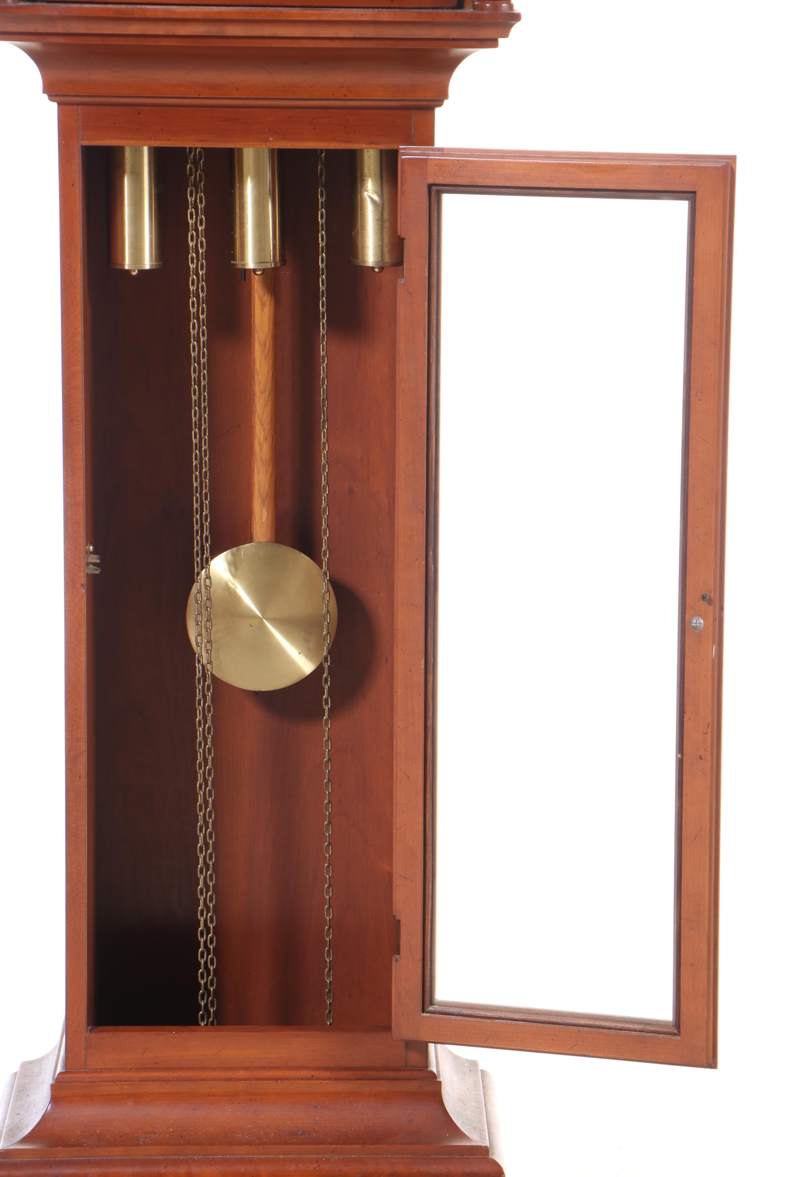 Colonial Mfg. Co. Federal Style Cherrywood Grandmother Clock