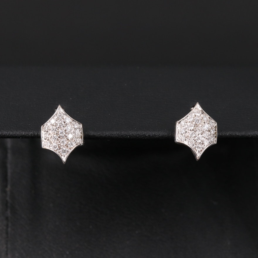 18K 0.93 CTW Diamond Earrings