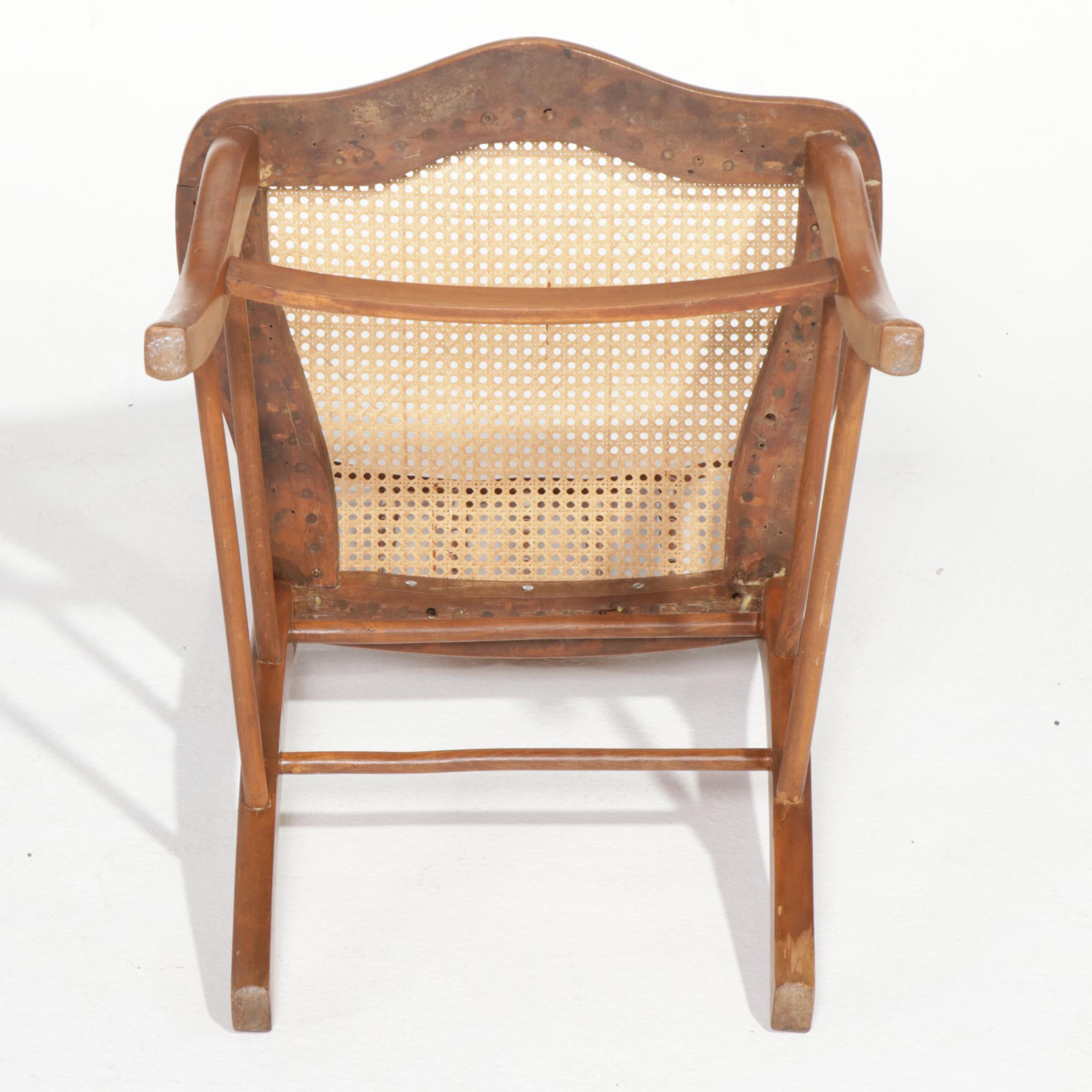 Bassett Furniture Colonial Style Maple Student Desk and Caned Chair