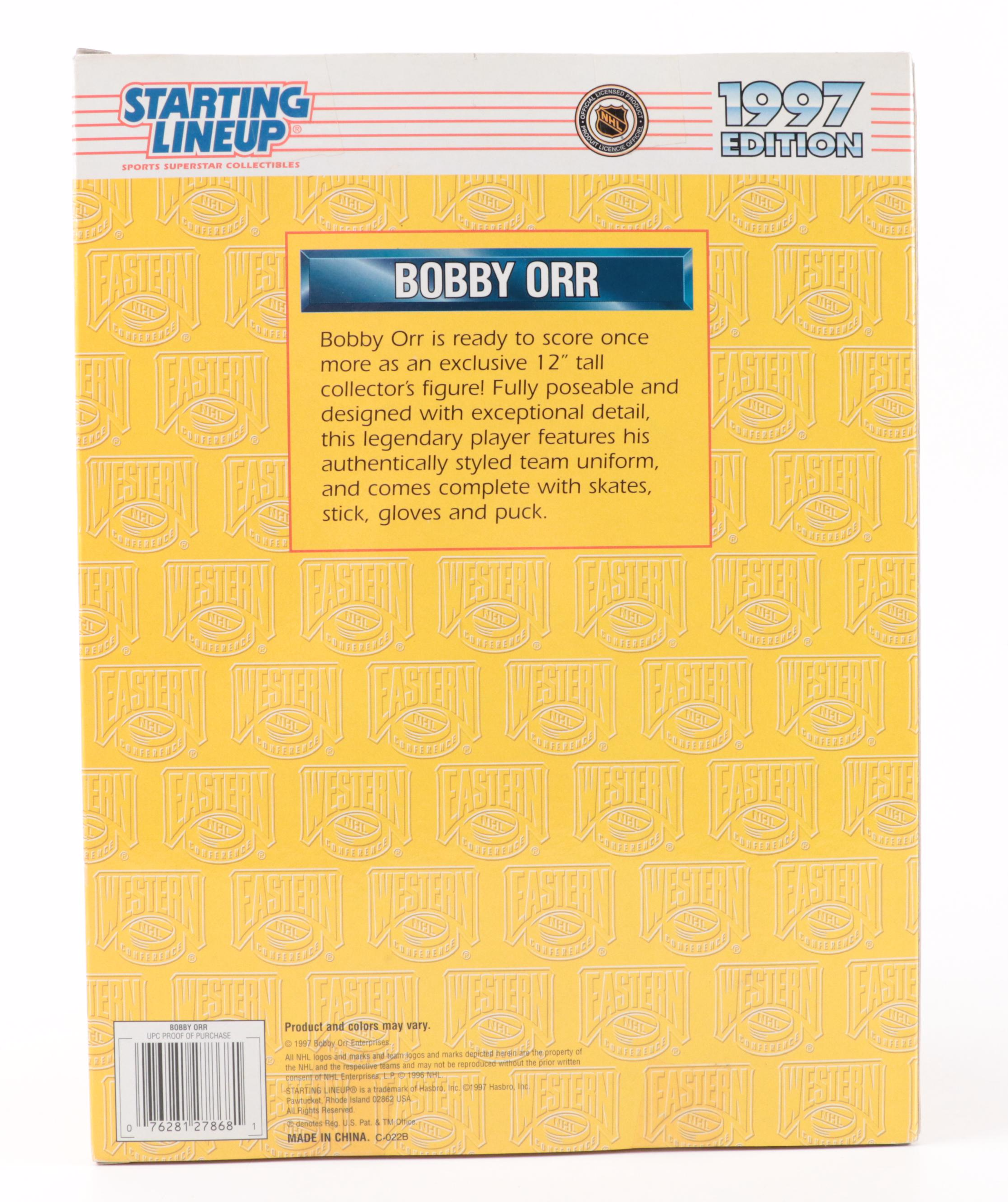 Kenner Starting Lineup Bobby Orr and Other Hockey Action Figures, Late 20th C.