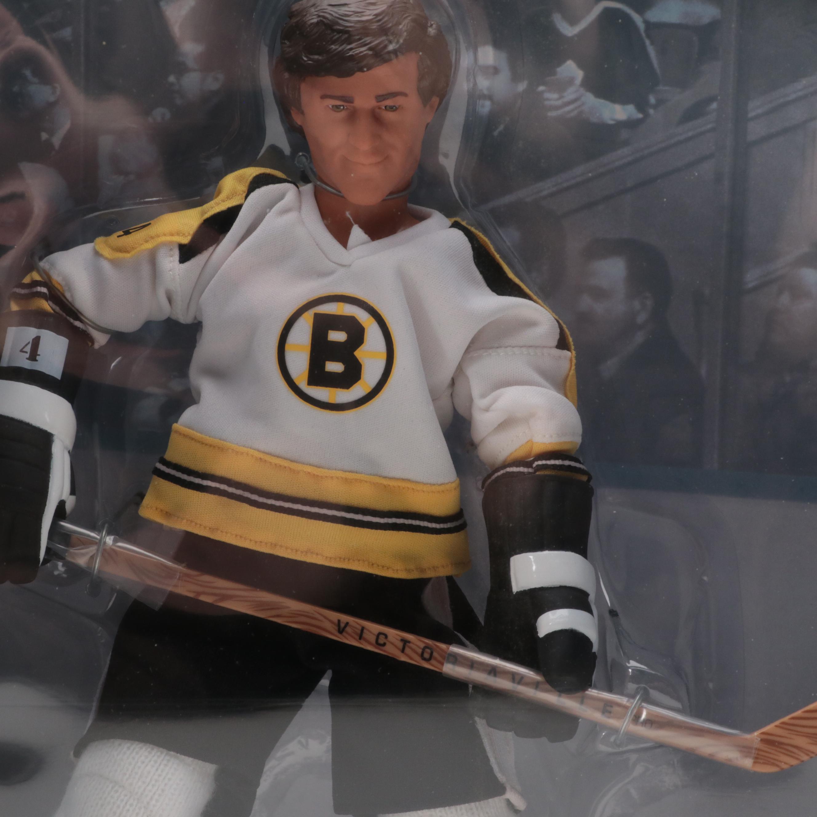 Kenner Starting Lineup Bobby Orr and Other Hockey Action Figures, Late 20th C.