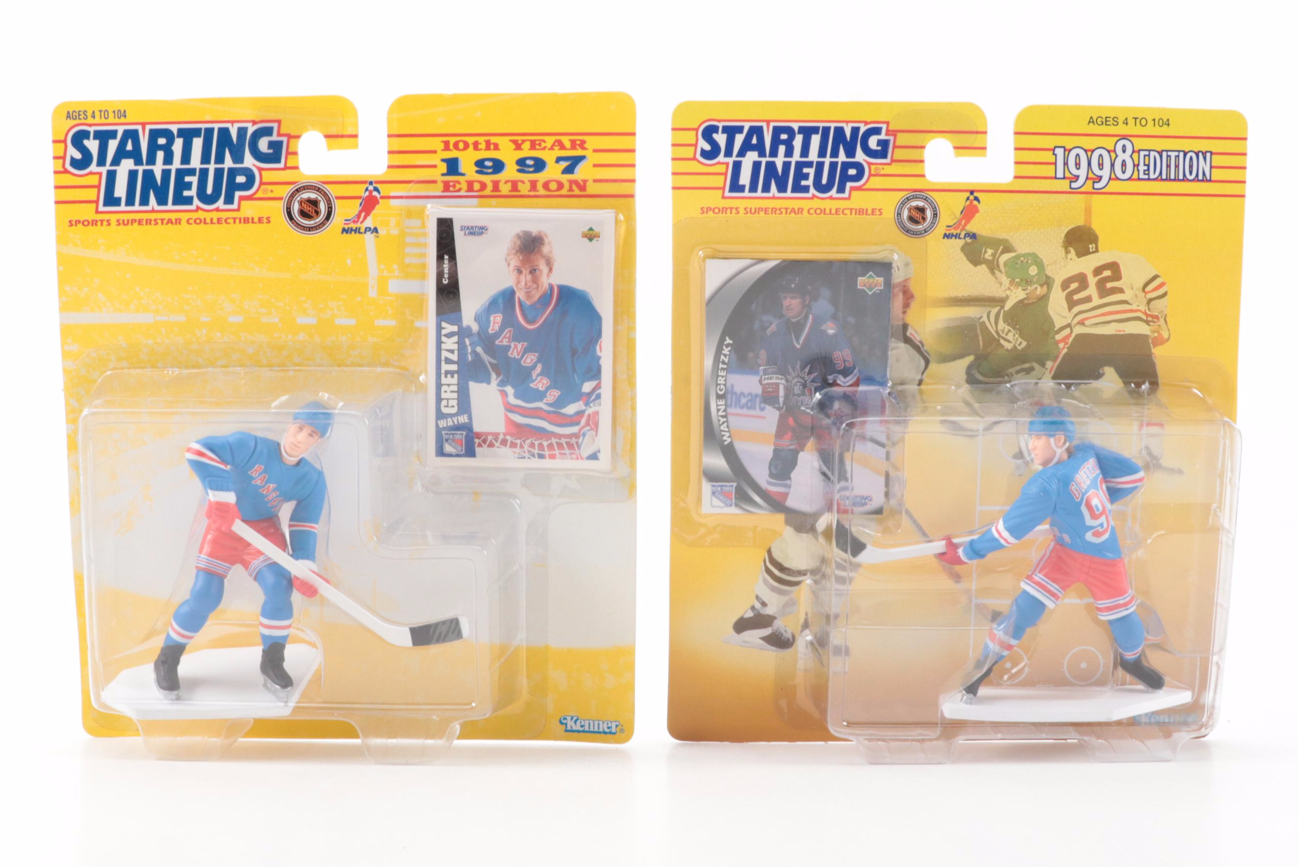 Kenner Starting Lineup Bobby Orr and Other Hockey Action Figures, Late 20th C.