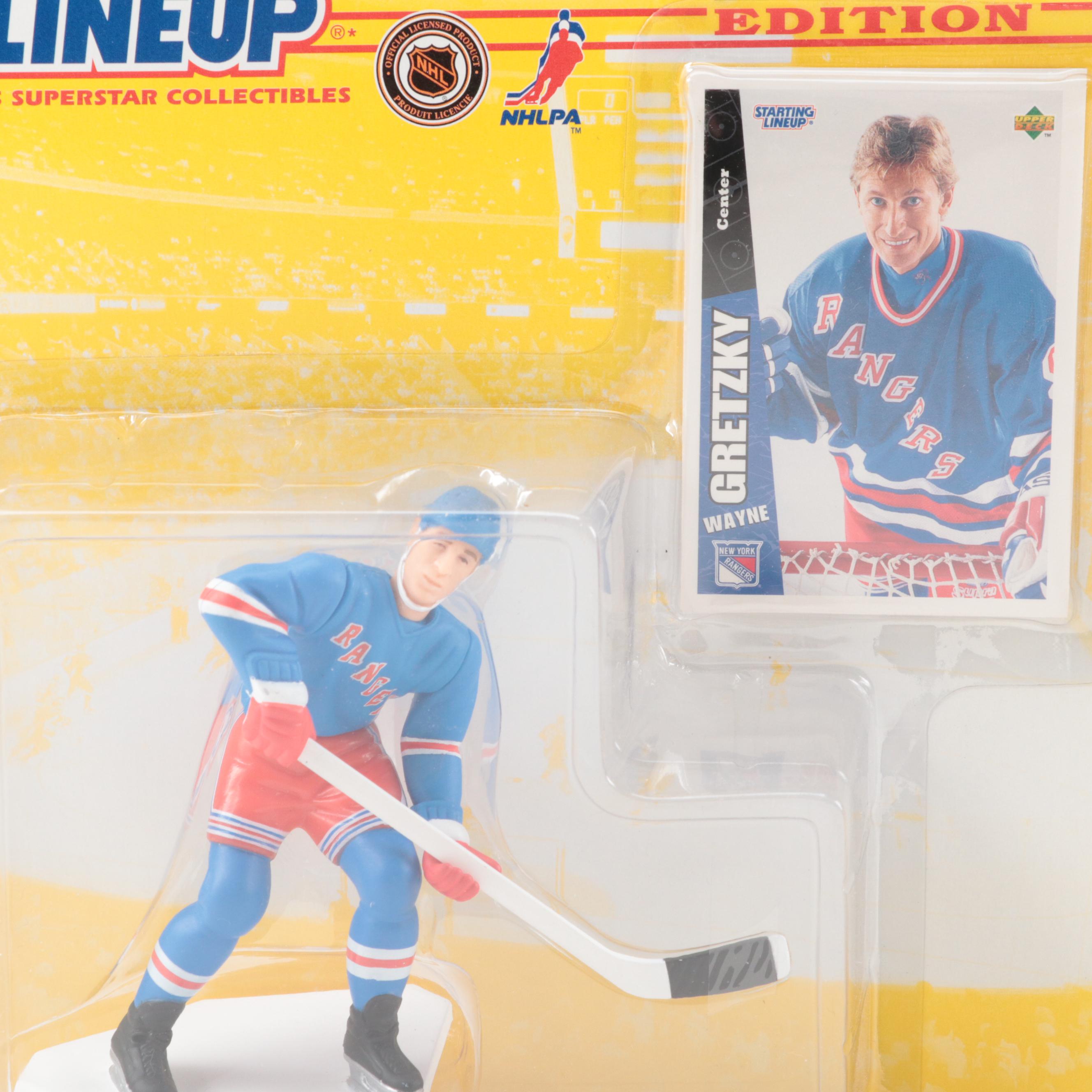 Kenner Starting Lineup Bobby Orr and Other Hockey Action Figures, Late 20th C.