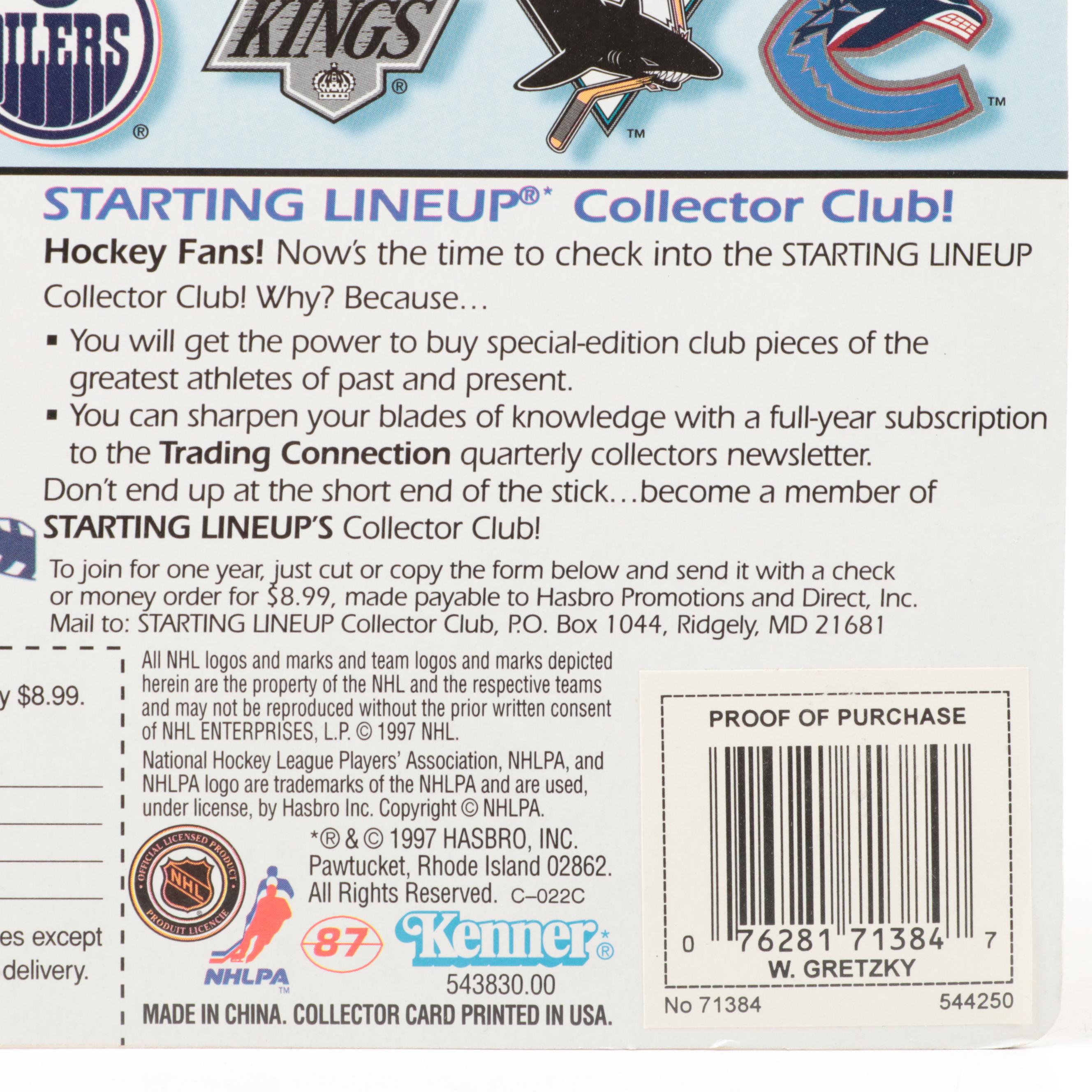 Kenner Starting Lineup Bobby Orr and Other Hockey Action Figures, Late 20th C.