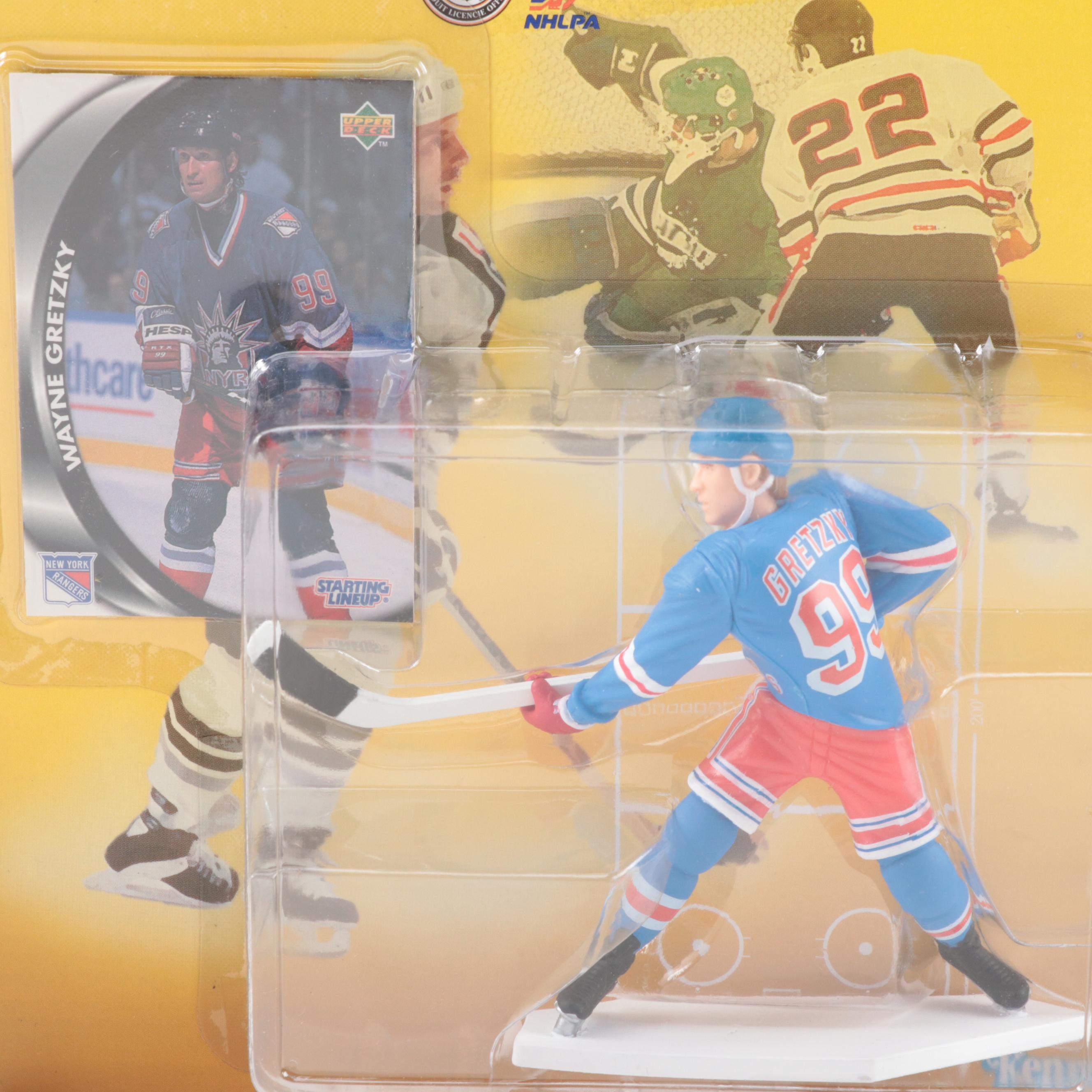 Kenner Starting Lineup Bobby Orr and Other Hockey Action Figures, Late 20th C.