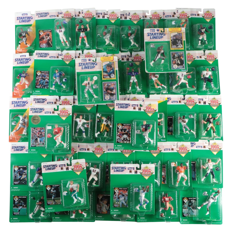Kenner Starting Lineup NFL Figures Including Dan Marino and Others, 1990s