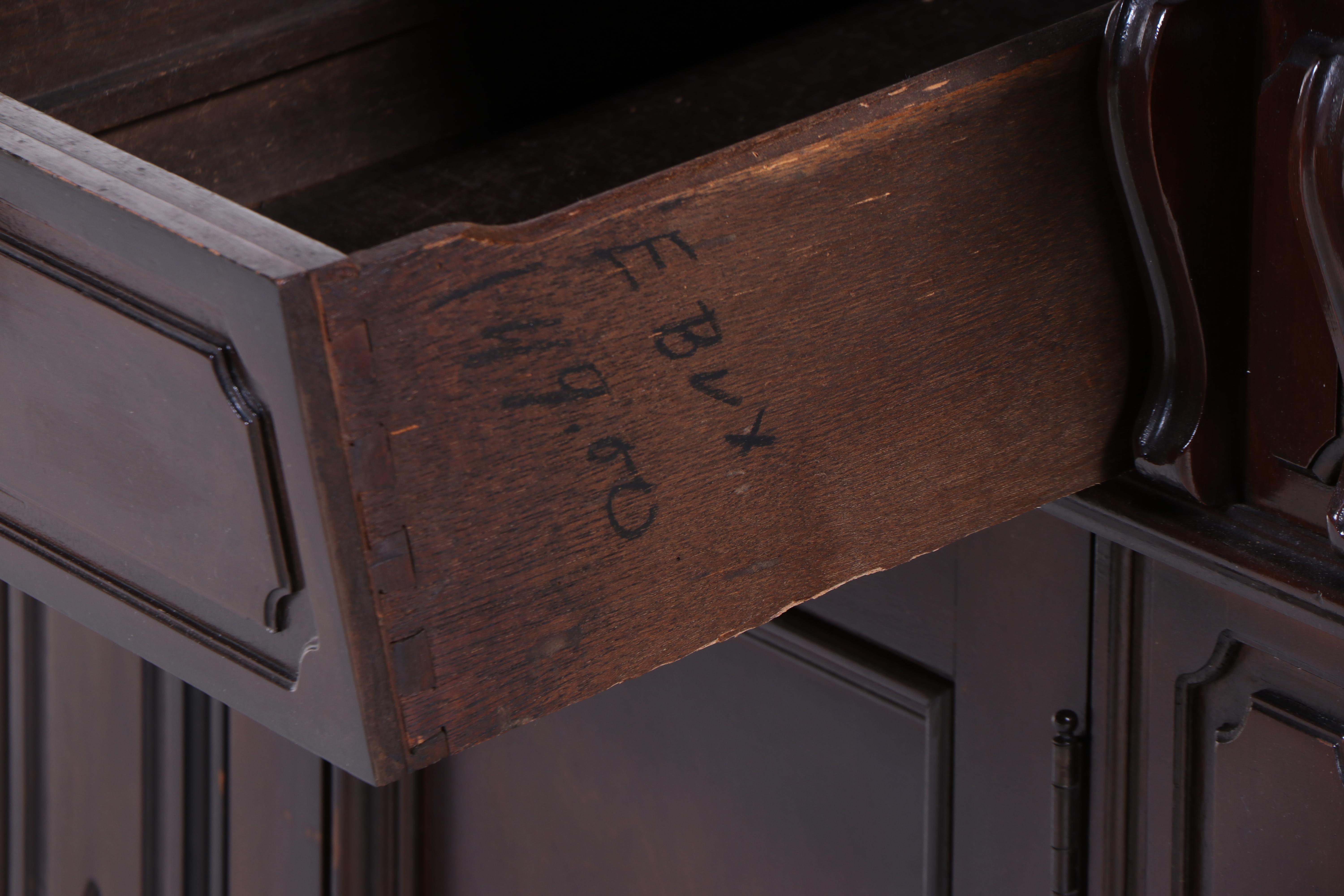 Jacobean Style Buffet in Mahogany Finish