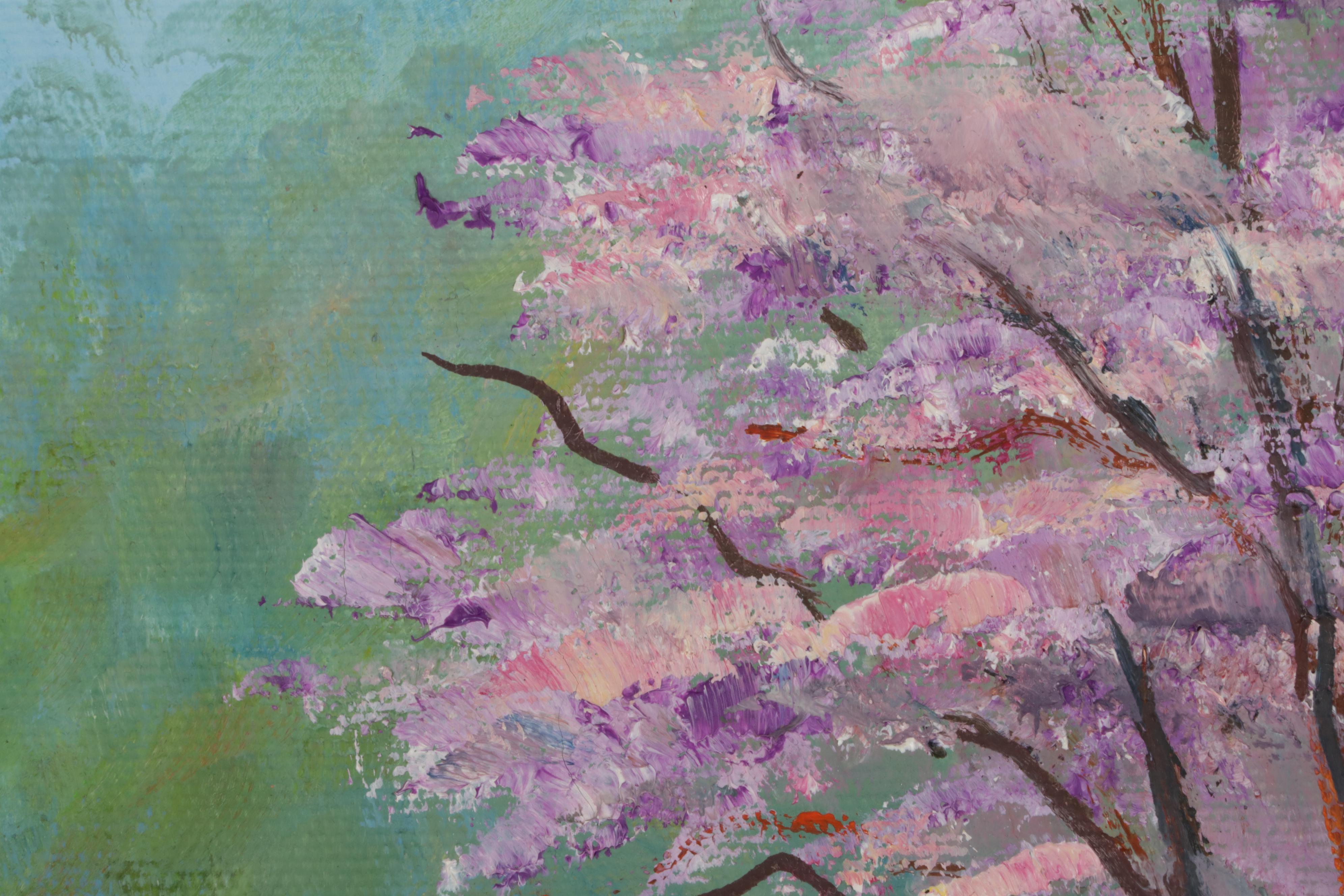 C. Salas Oil Painting of Spanish Colonial Style Village, Late 20th-21st Century