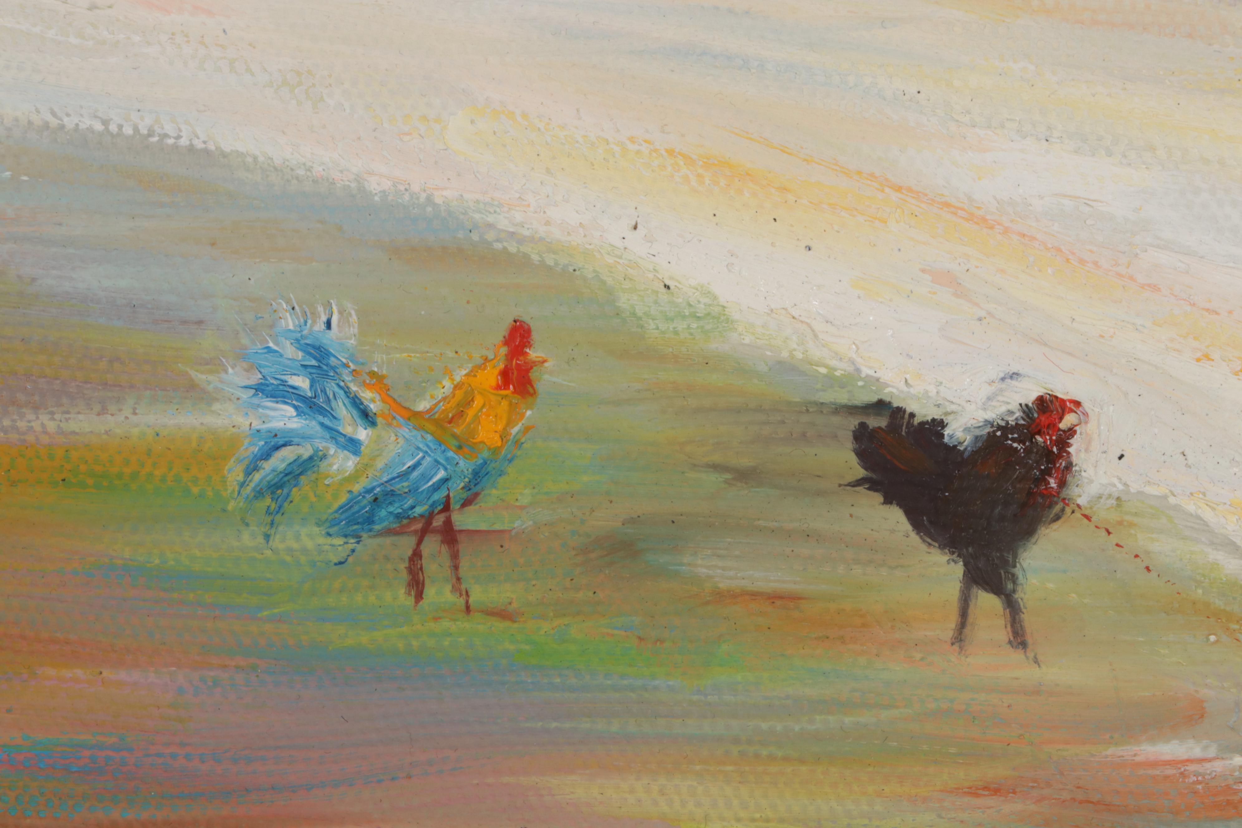 C. Salas Oil Painting of Spanish Colonial Style Village, Late 20th-21st Century