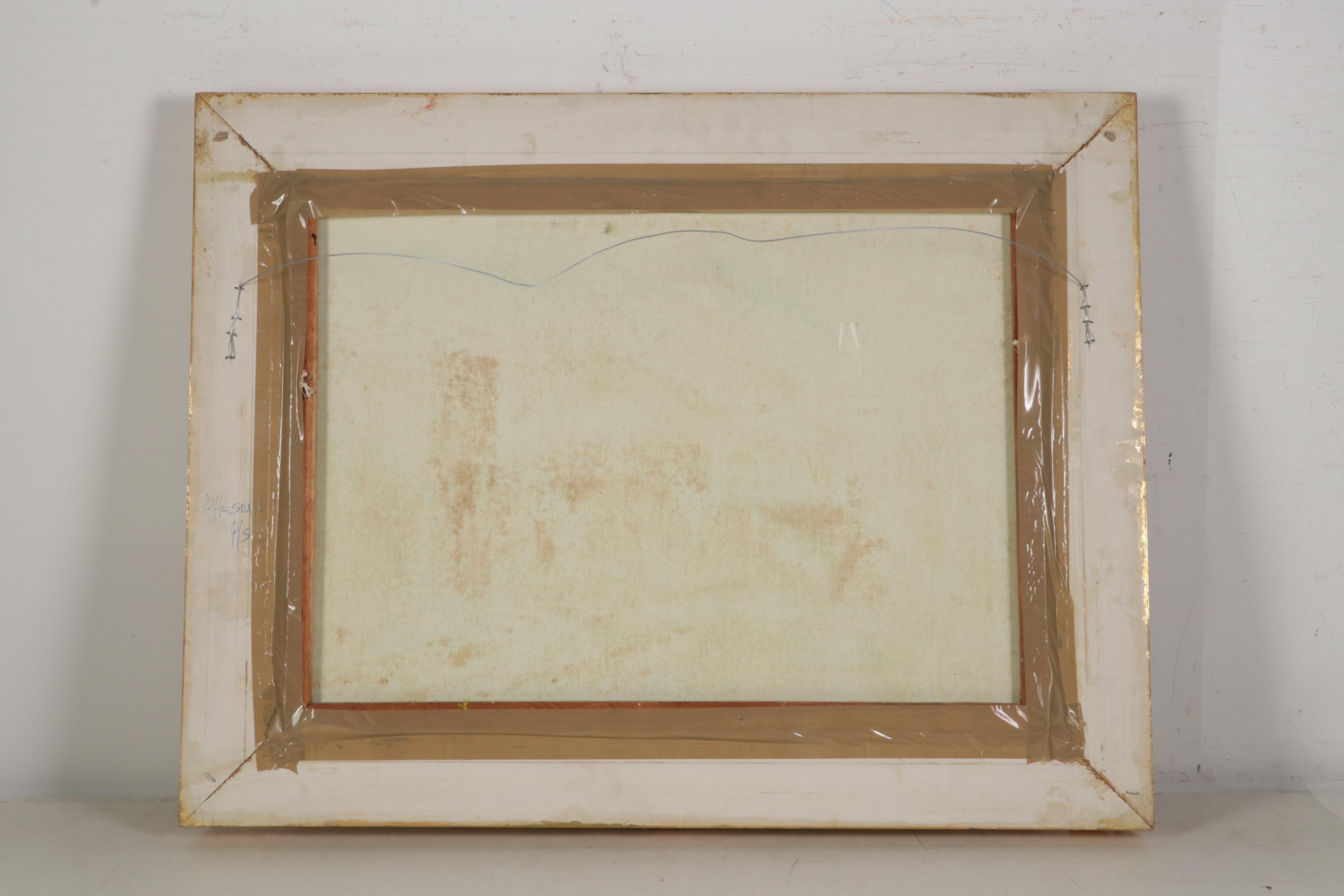 C. Salas Oil Painting of Spanish Colonial Style Village, Late 20th-21st Century