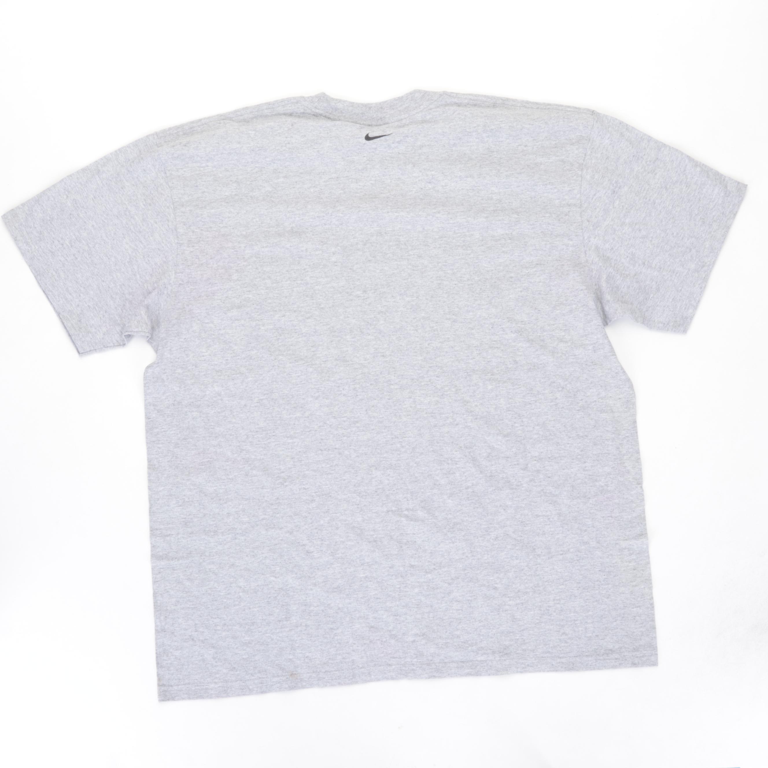 Eddie George Signed Wilson Football In Case and 2012 Urban Meyer Signed T-Shirt