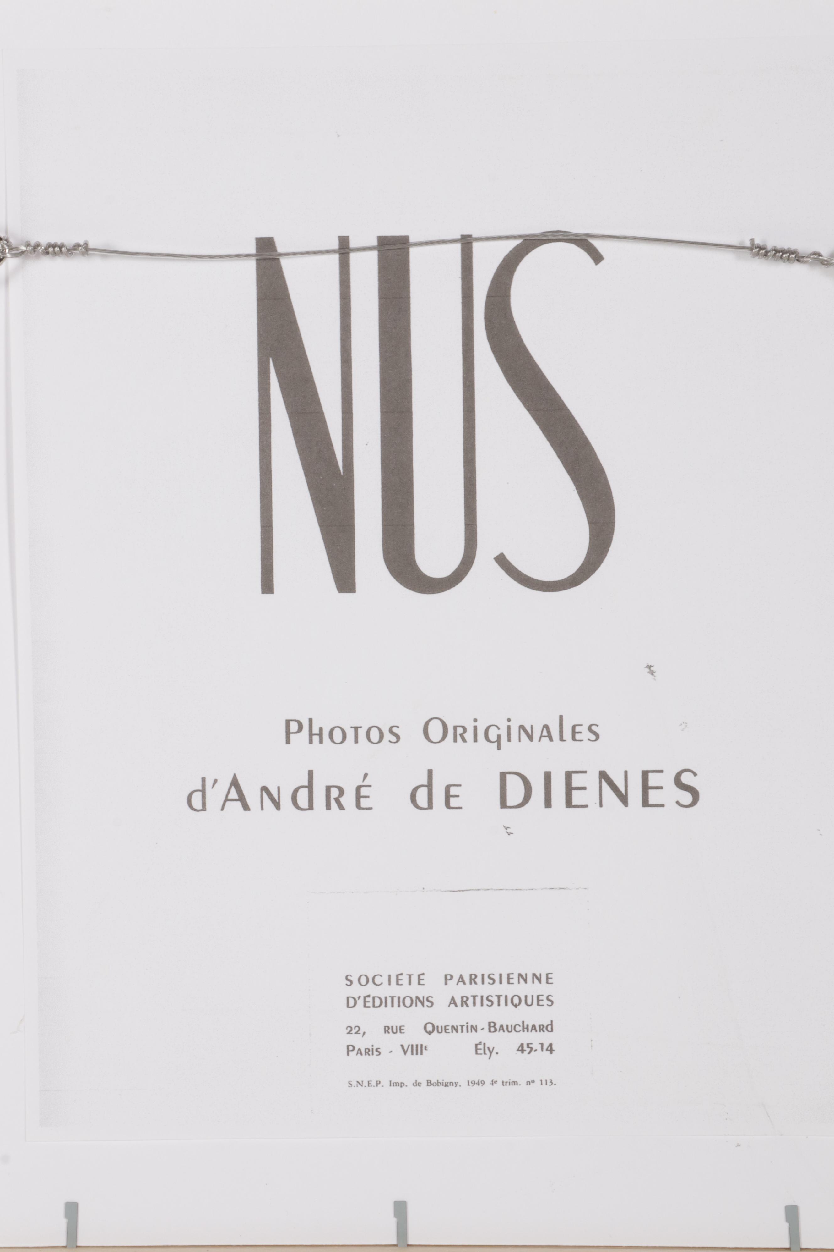 André de Dienes Bettie Page Nude Portrait Rotogravure From "Nus," 1949