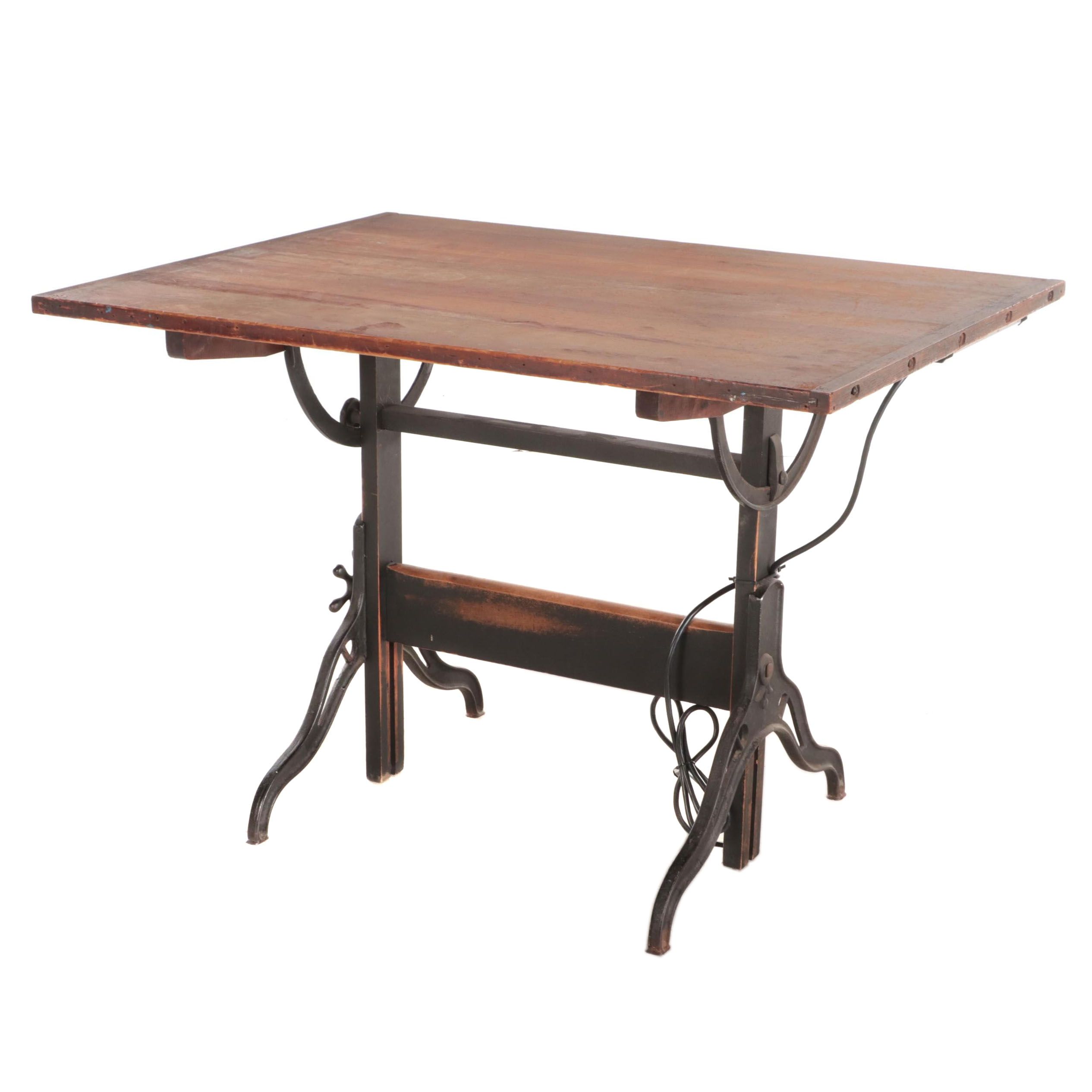 Hamilton Mfg. Co., Drafting Table with Electric Supply