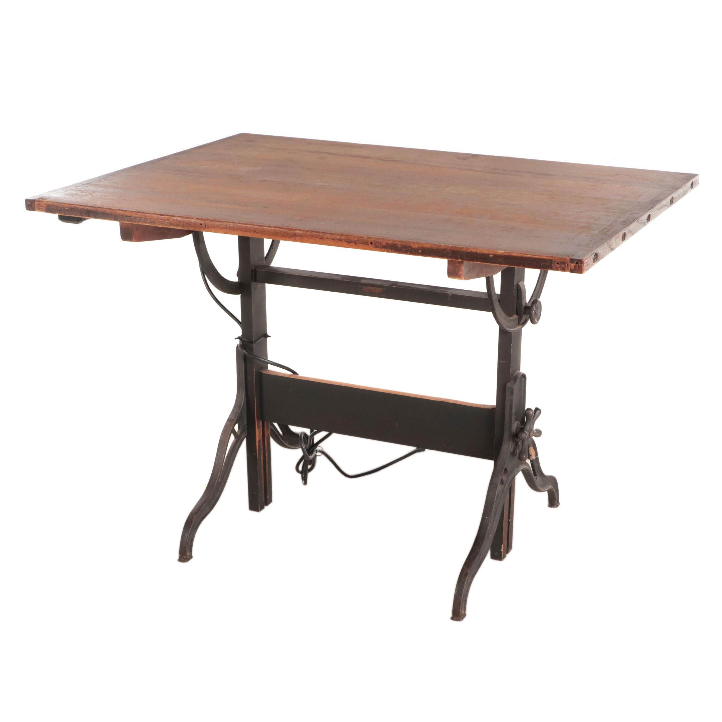Hamilton Mfg. Co., Drafting Table with Electric Supply