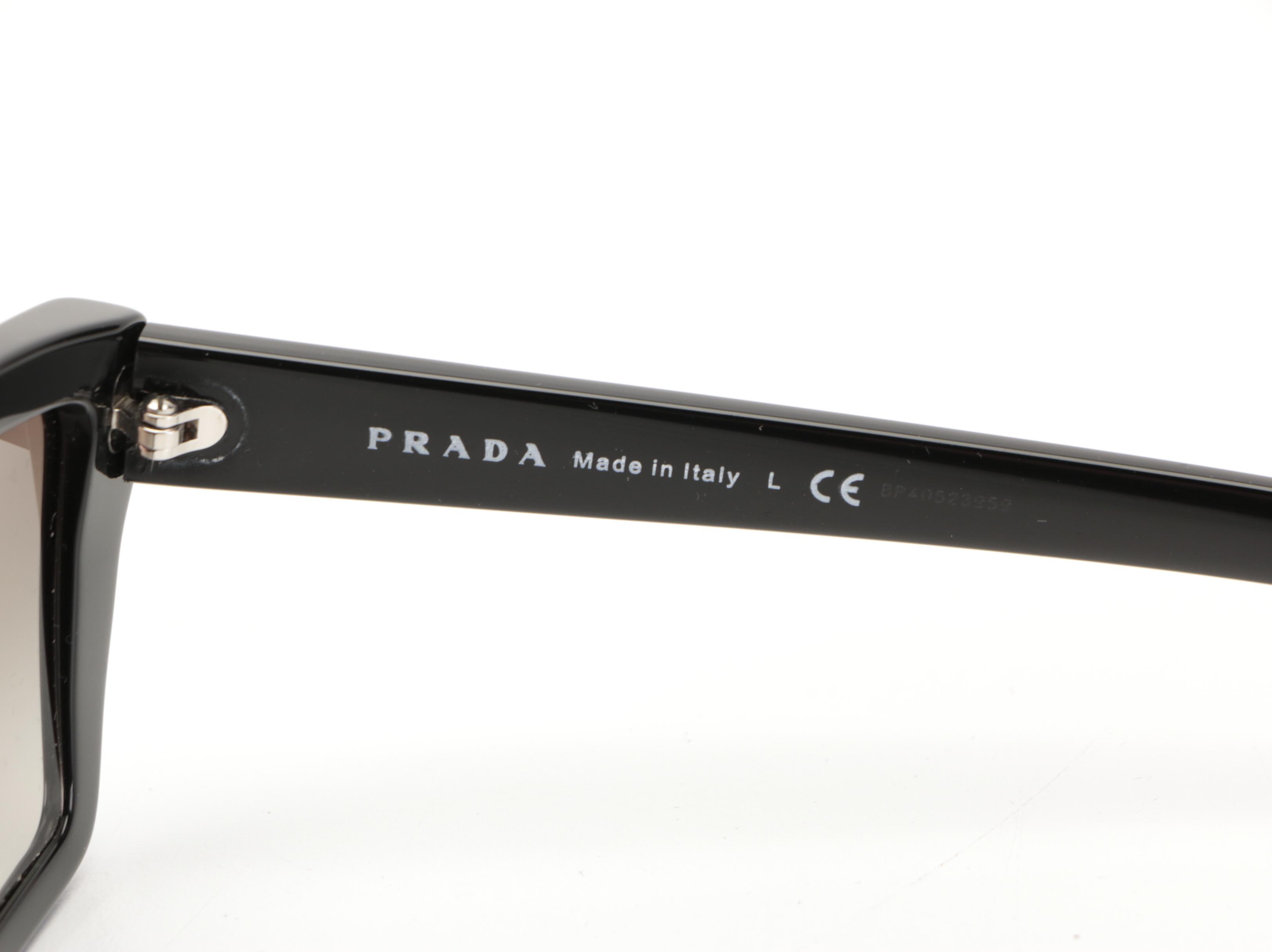 Prada SPR 04V Browline Sunglasses with Case and Box