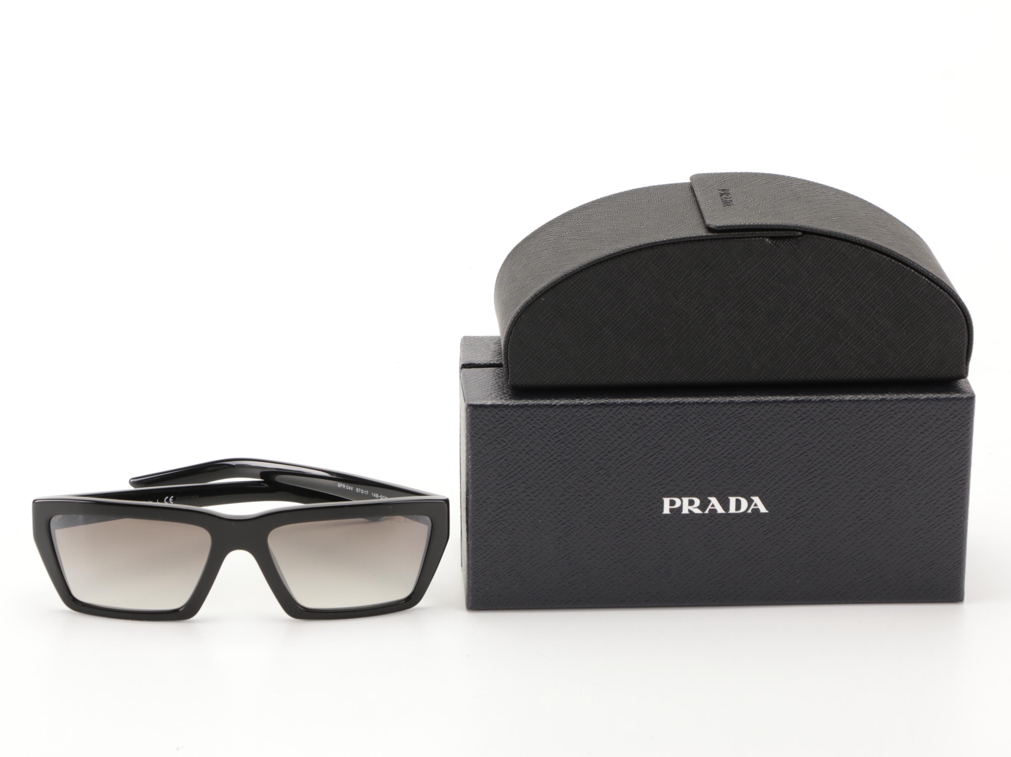 Prada SPR 04V Browline Sunglasses with Case and Box
