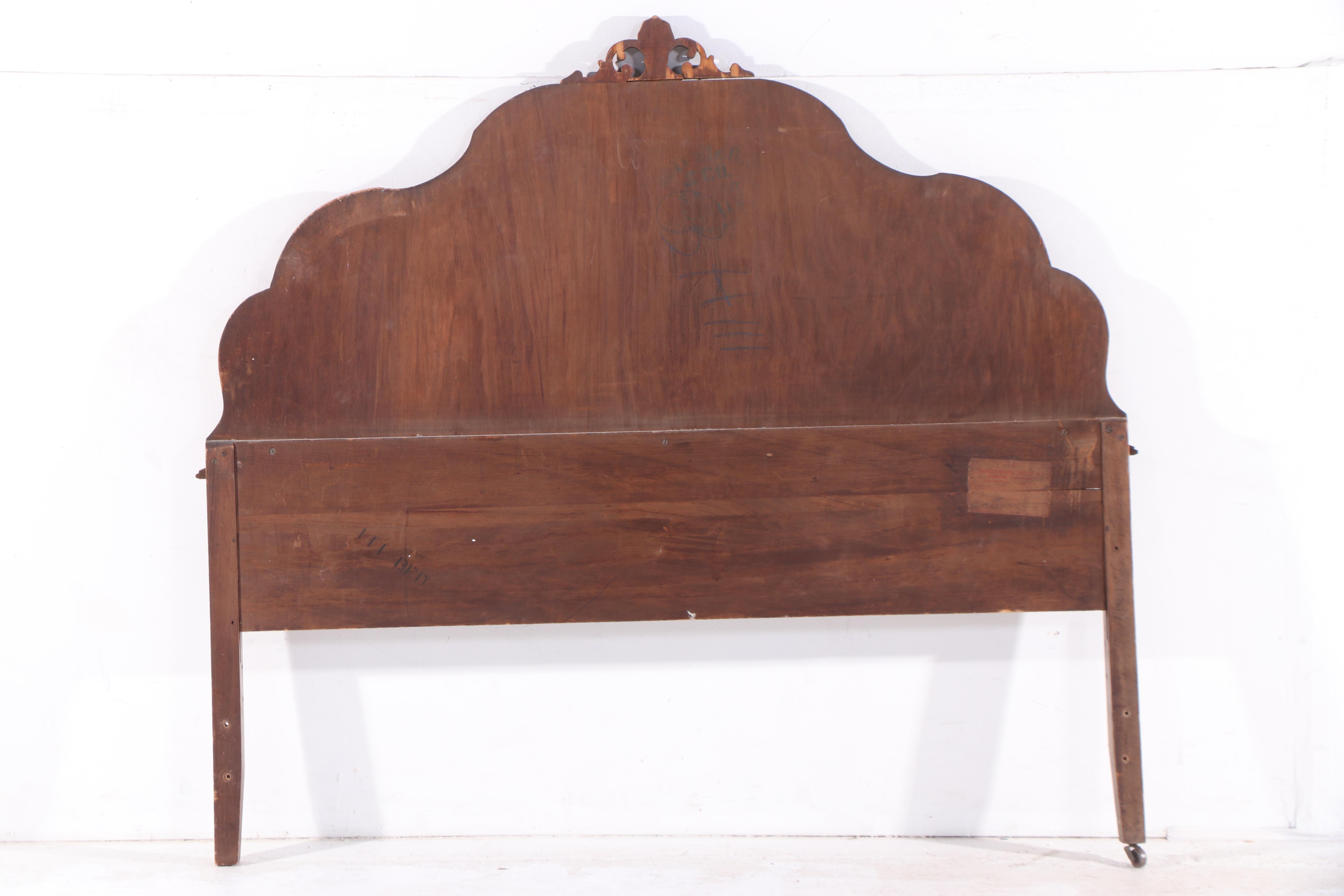 Blanchard-Hamilton Furniture Co. Jacobean Revival Walnut and Maple Bedroom Set