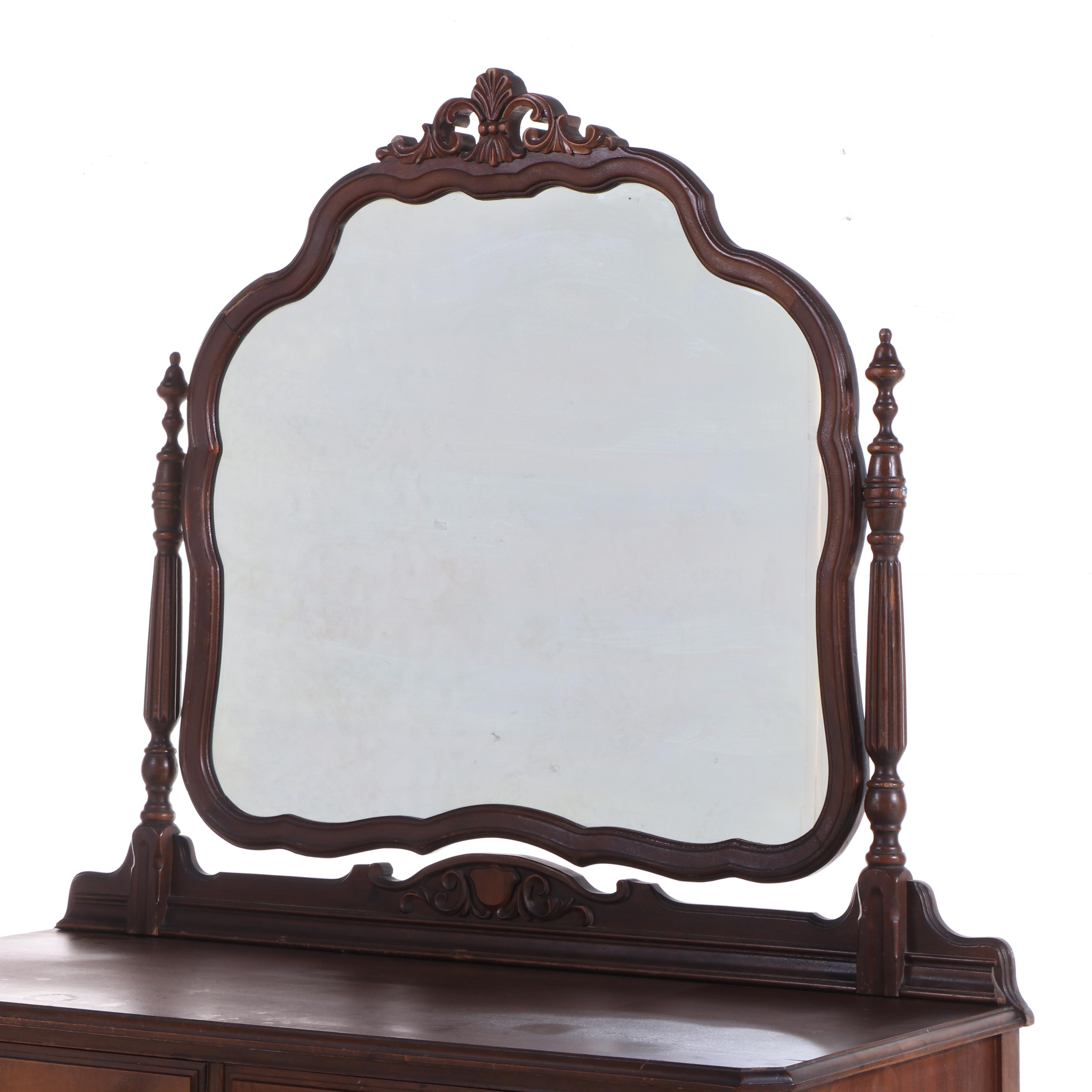Blanchard-Hamilton Furniture Co. Jacobean Revival Walnut and Maple Bedroom Set