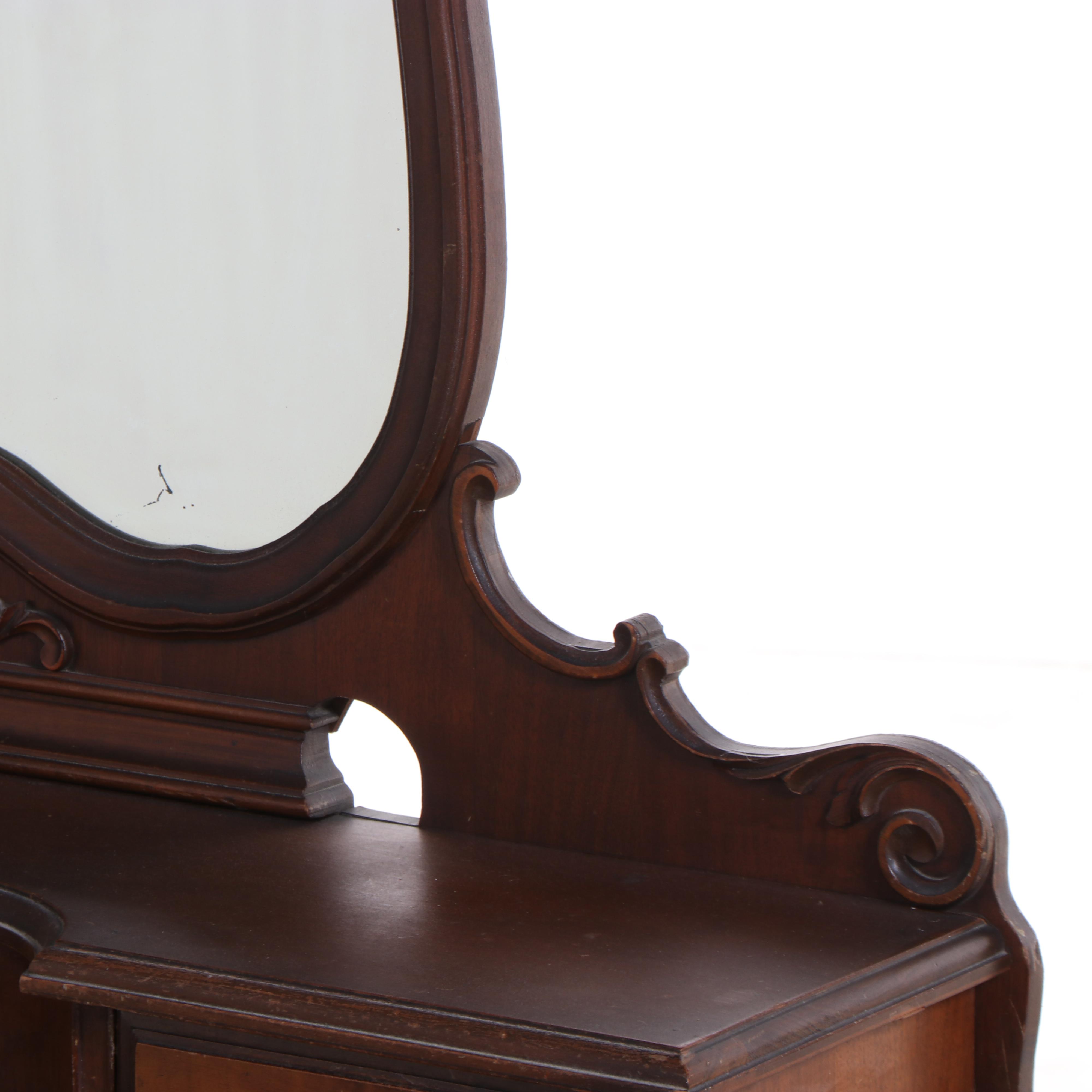 Blanchard-Hamilton Furniture Co. Jacobean Revival Walnut and Maple Bedroom Set