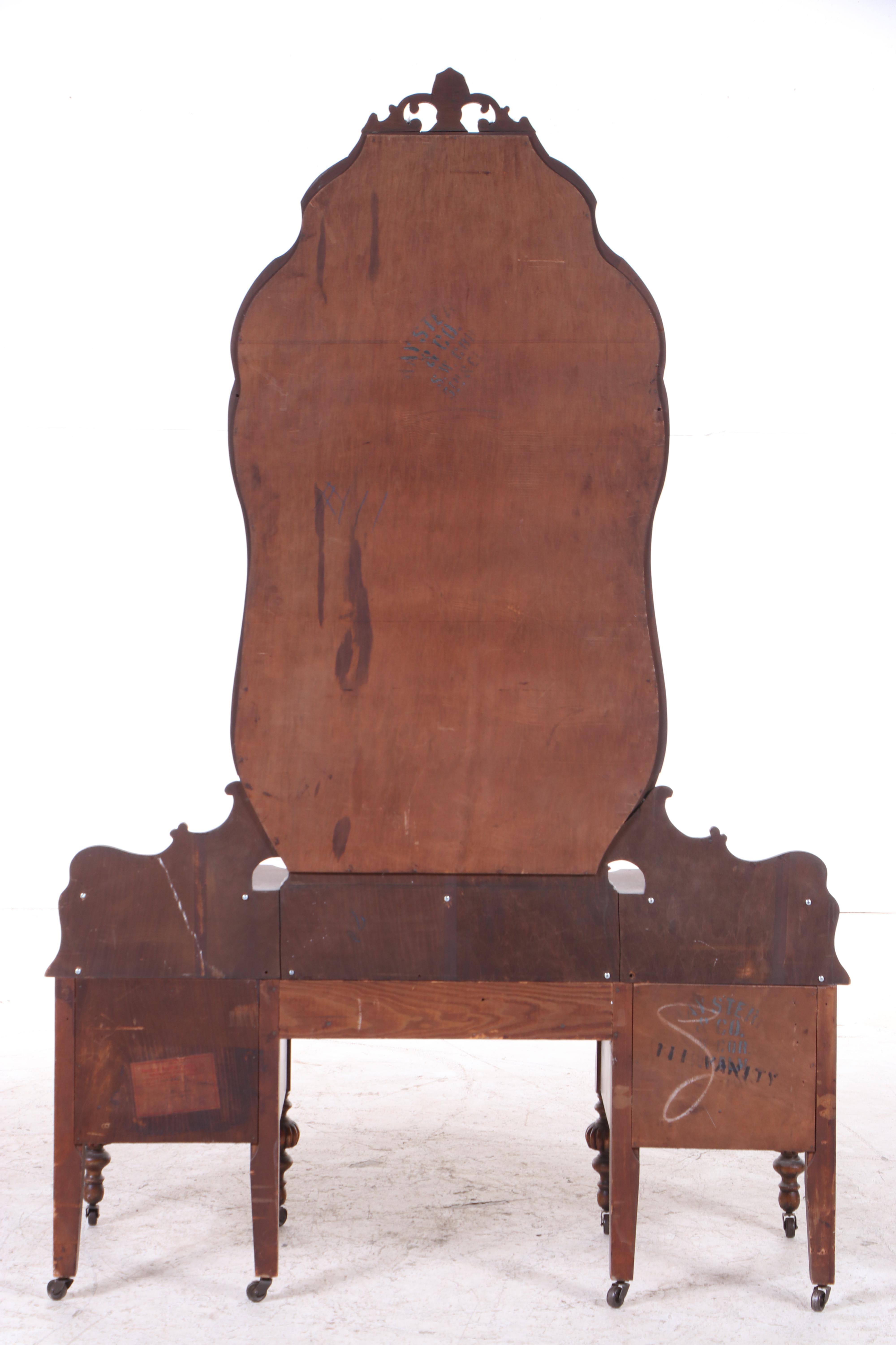 Blanchard-Hamilton Furniture Co. Jacobean Revival Walnut and Maple Bedroom Set