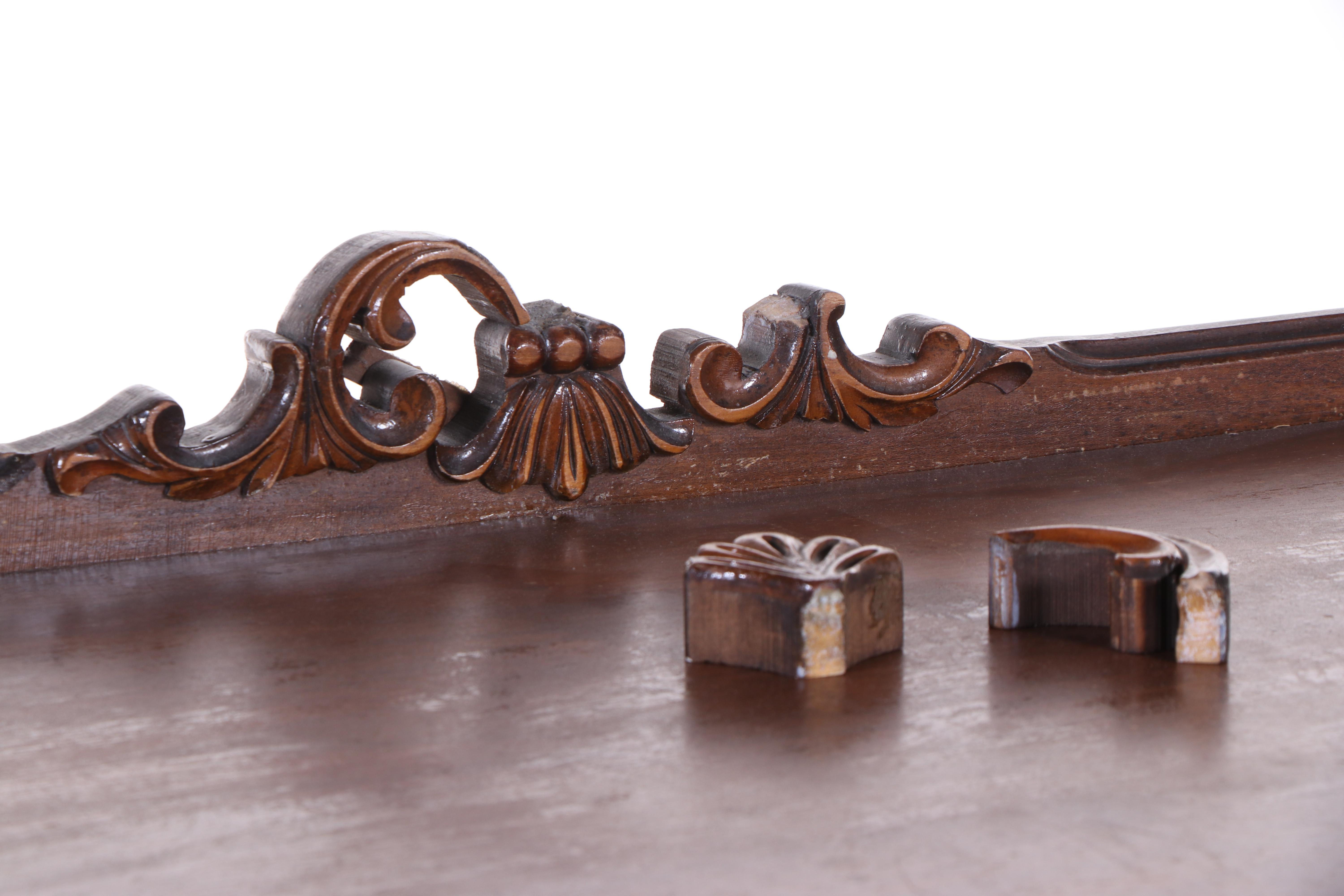 Blanchard-Hamilton Furniture Co. Jacobean Revival Walnut and Maple Bedroom Set