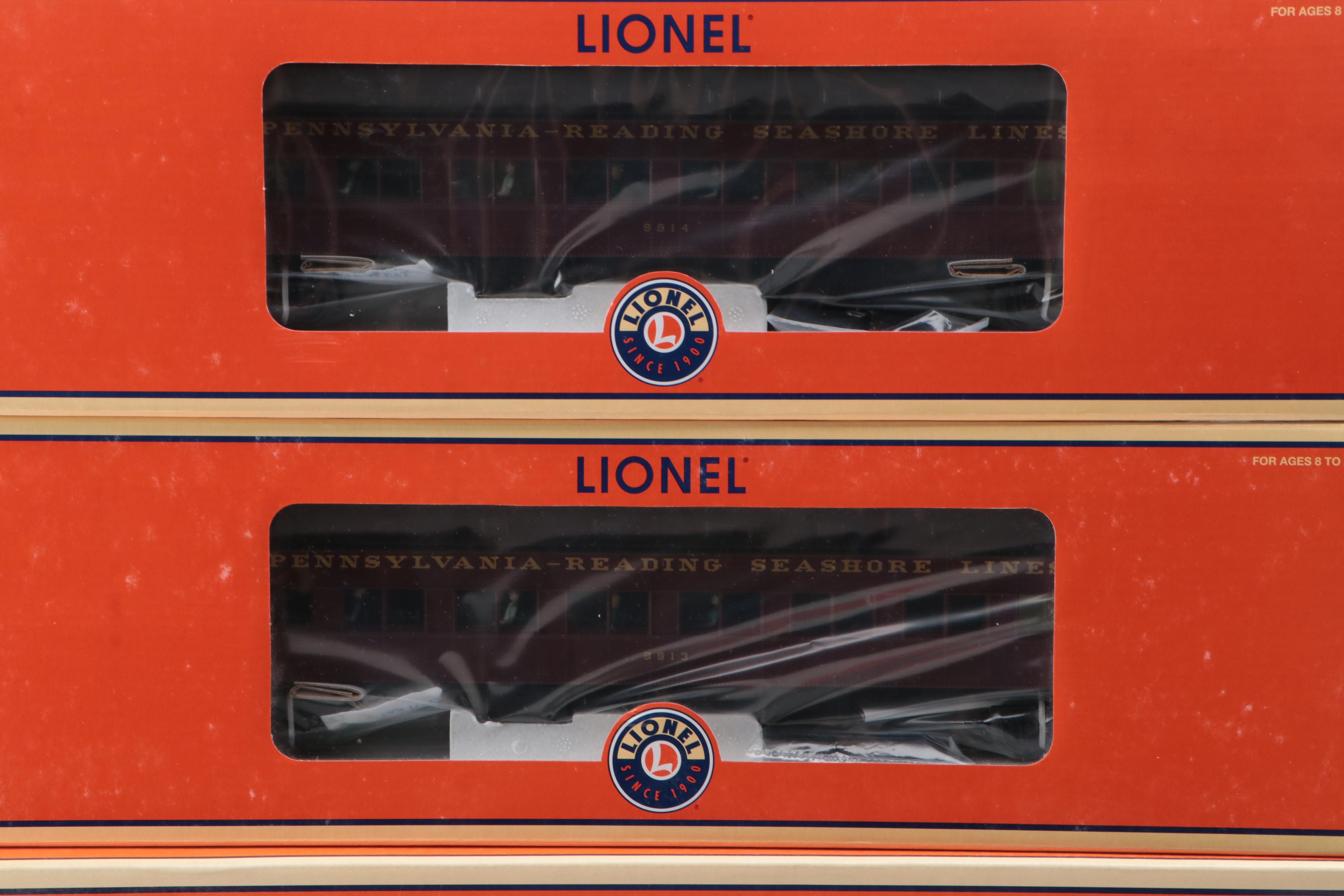 Lionel Pennsylvania-Reading Seashore Heavyweight Diecast Coach Cars