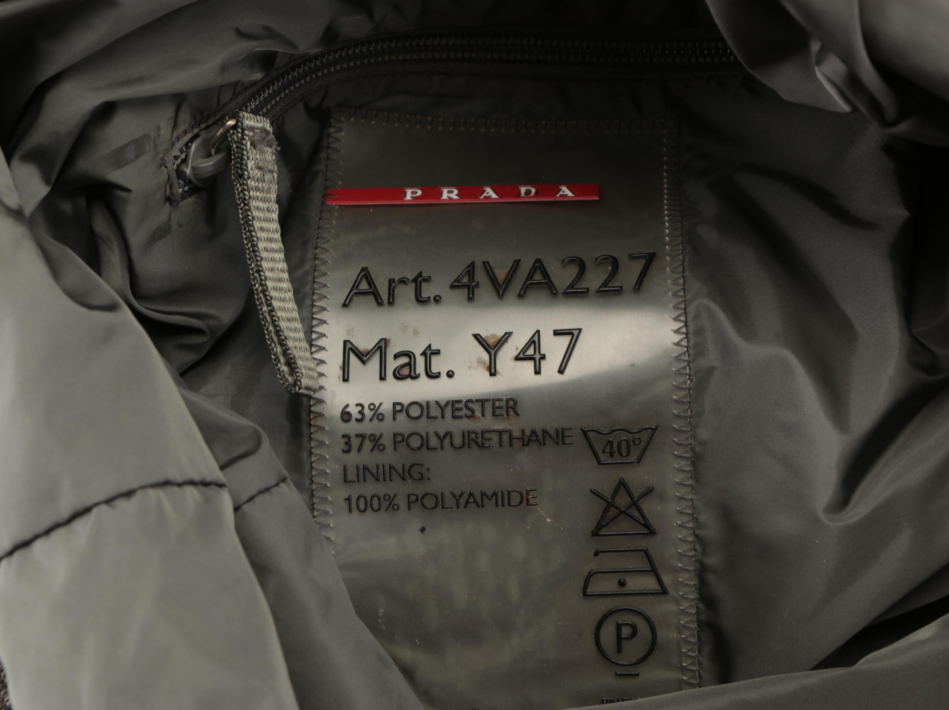 Prada Tote Bag Art. 4VA227 in Red with Grey Web