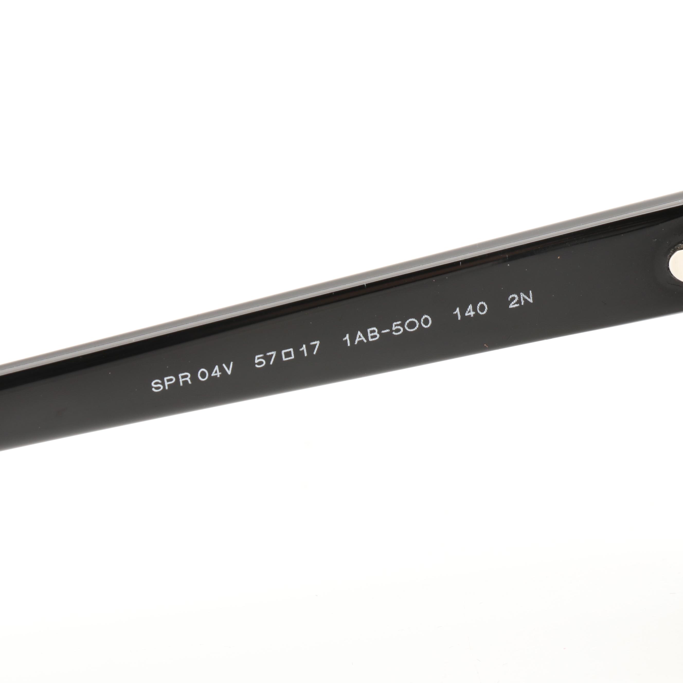 Prada SPR04V Black Frame Gradient Lens Sunglasses with Case and Box