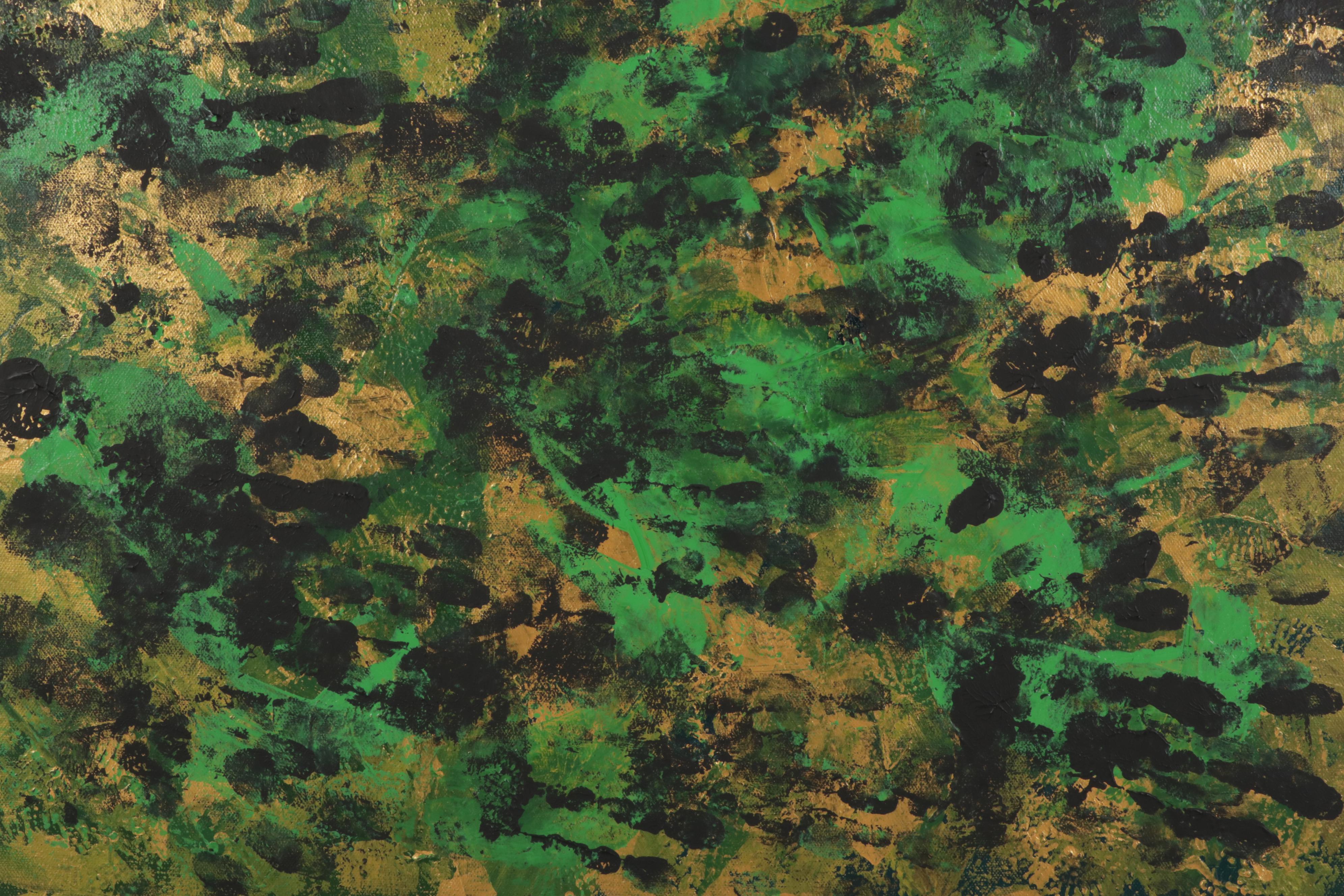 Adrian Sibley Abstract Acrylic Painting "Metabolizing Symbol S," 21st Century