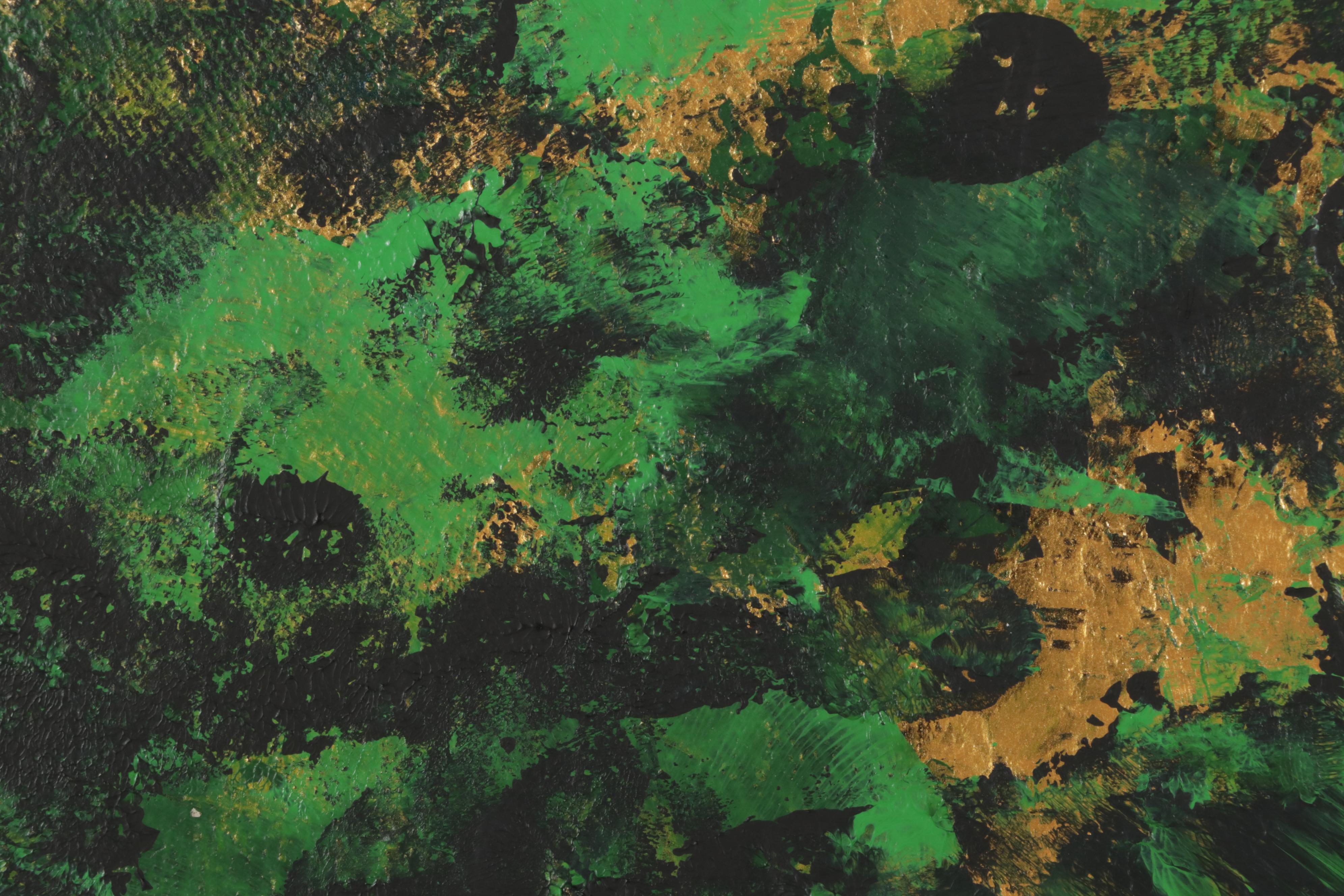 Adrian Sibley Abstract Acrylic Painting "Metabolizing Symbol S," 21st Century