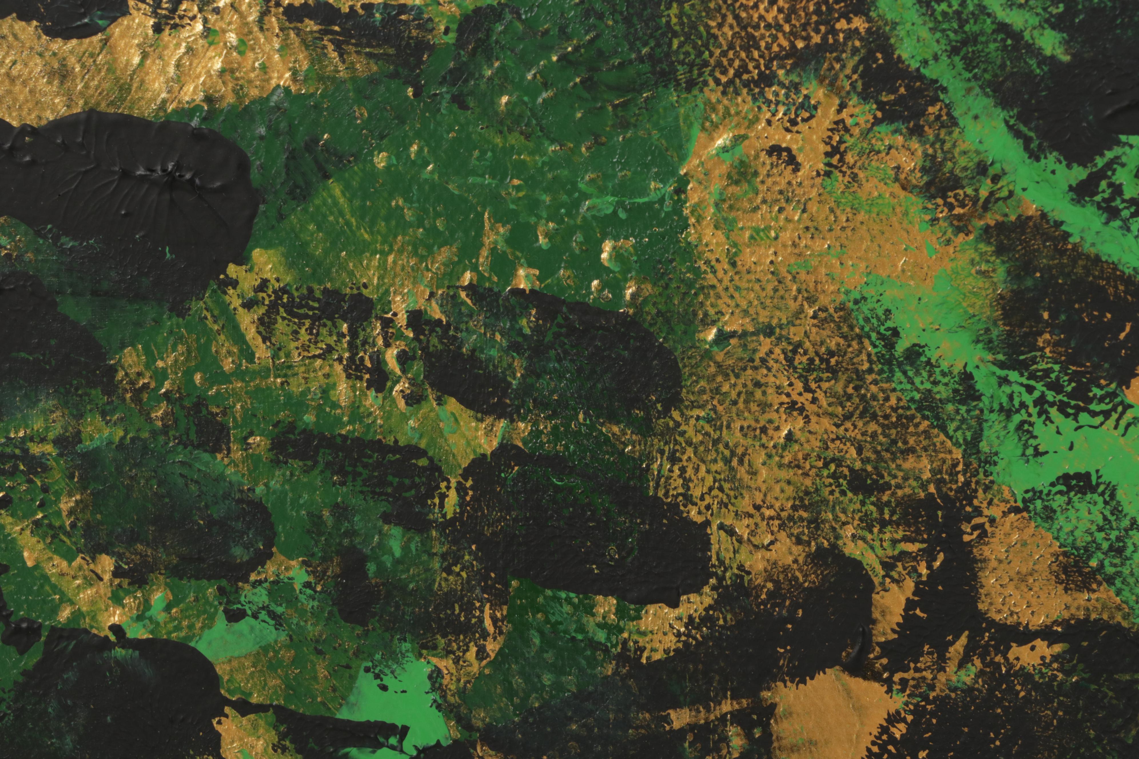 Adrian Sibley Abstract Acrylic Painting "Metabolizing Symbol S," 21st Century