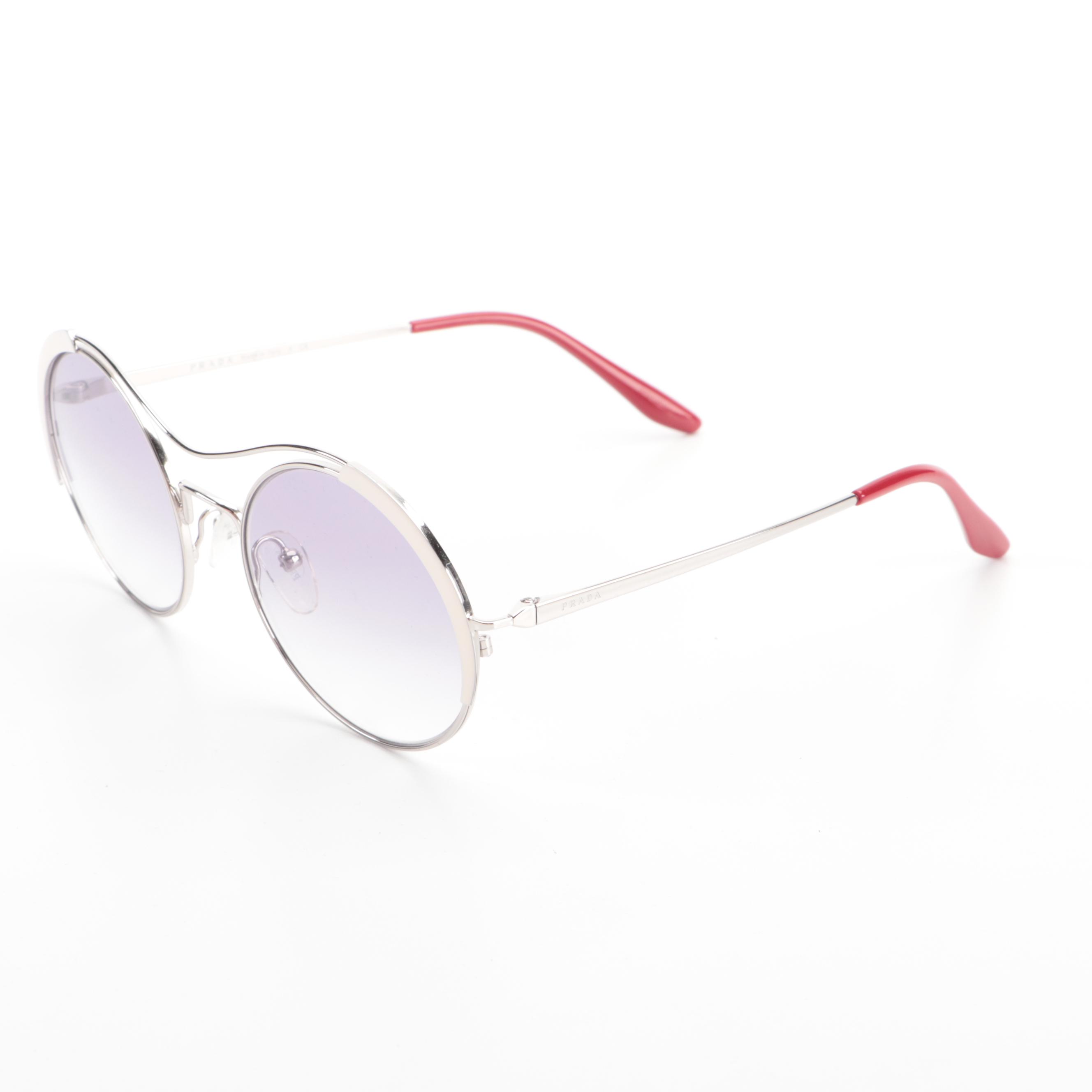 Prada SPR 55V Round Sunglasses with Case and Box