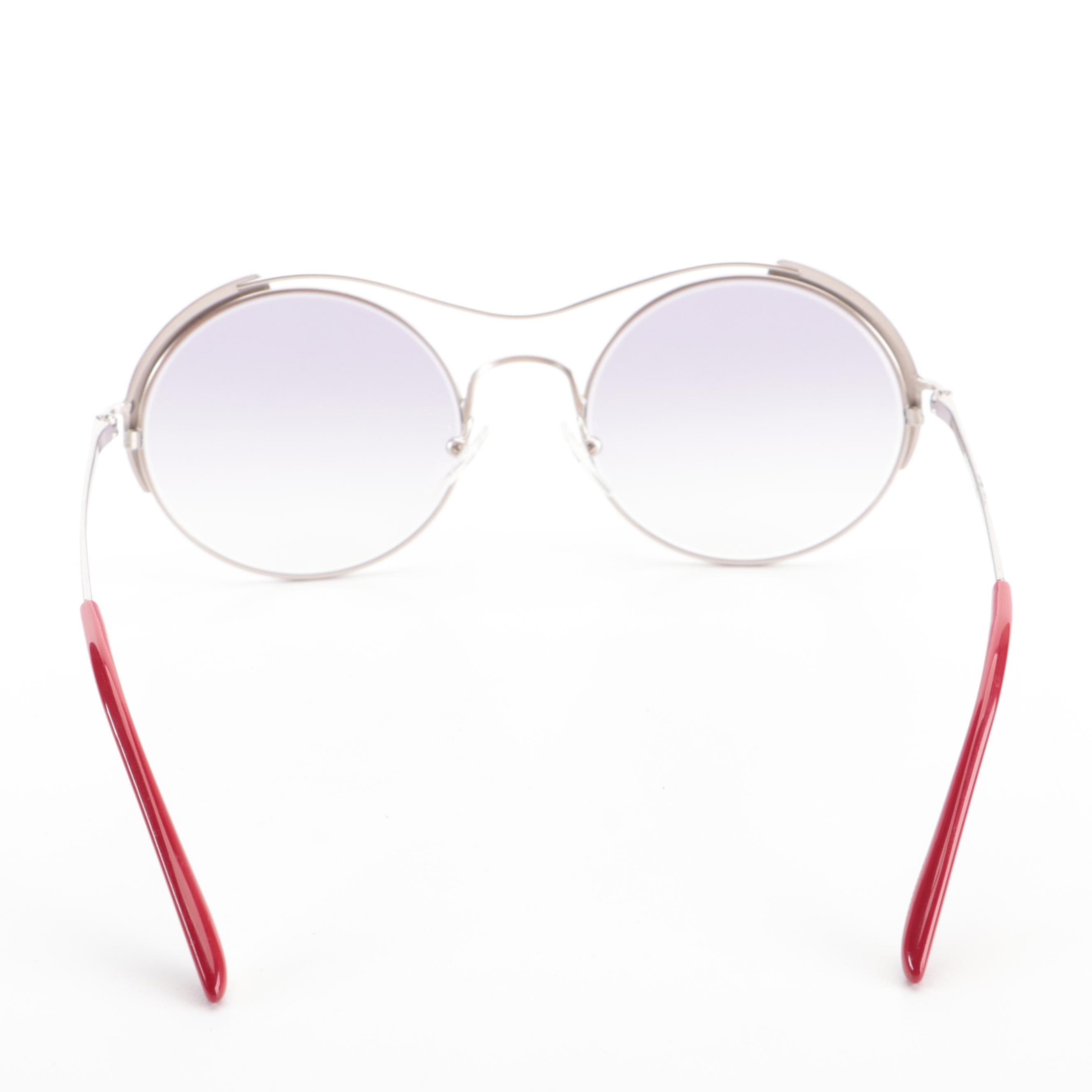 Prada SPR 55V Round Sunglasses with Case and Box