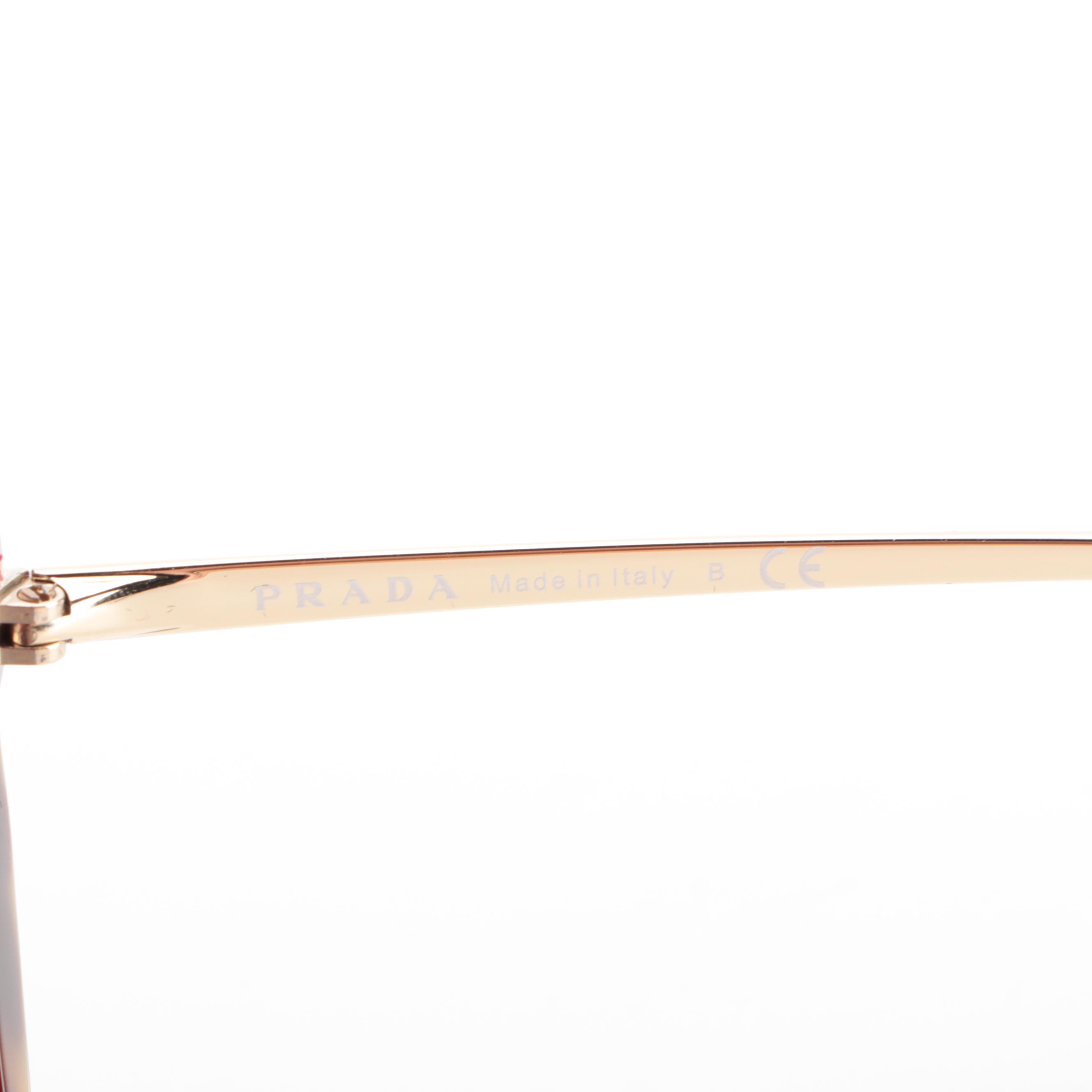 Prada SPR 25X Modified Cat Eye Style Sunglasses with Case and Box