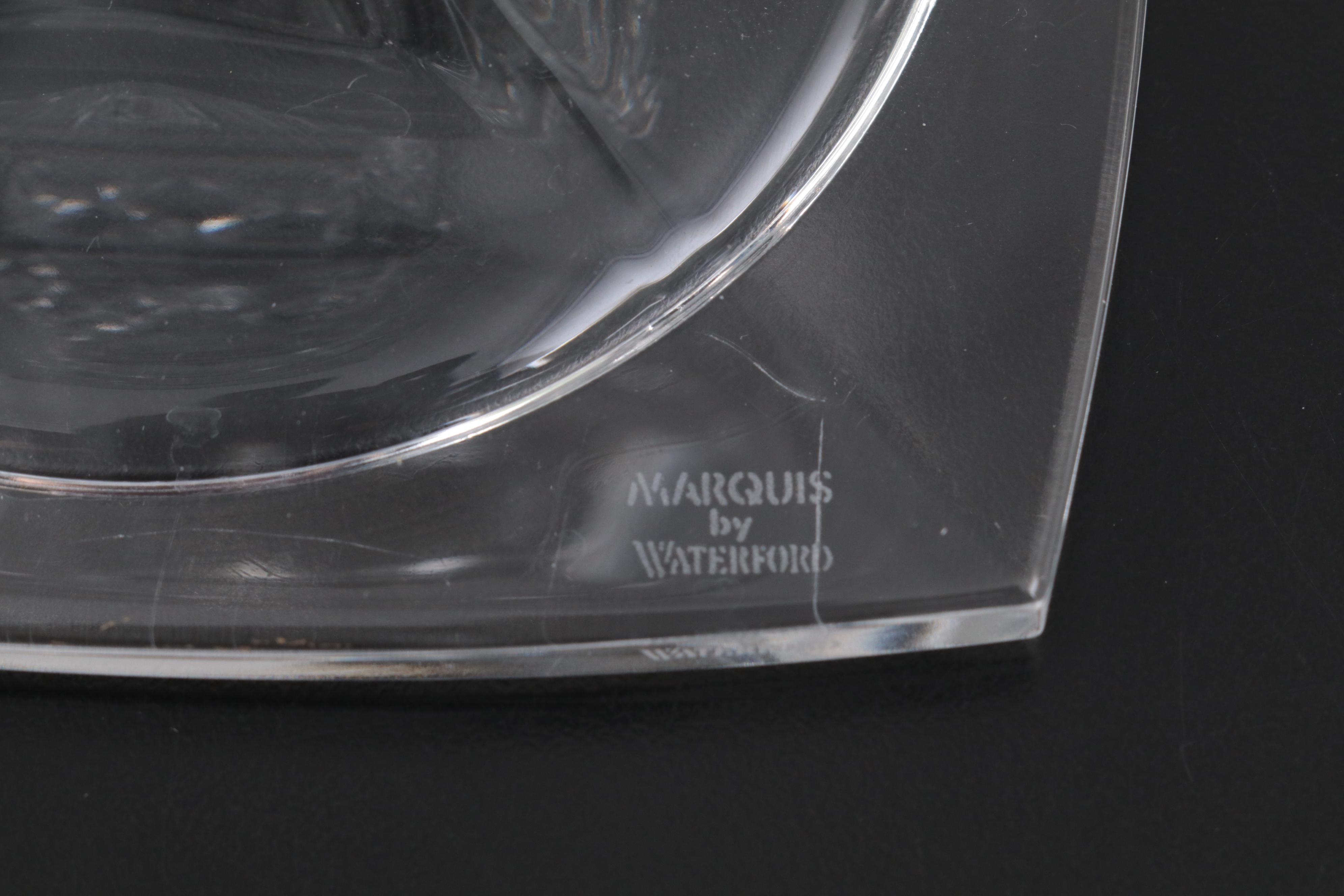 Waterford Crystal "Lismore" Compote with Marquis by Waterford Candlestick