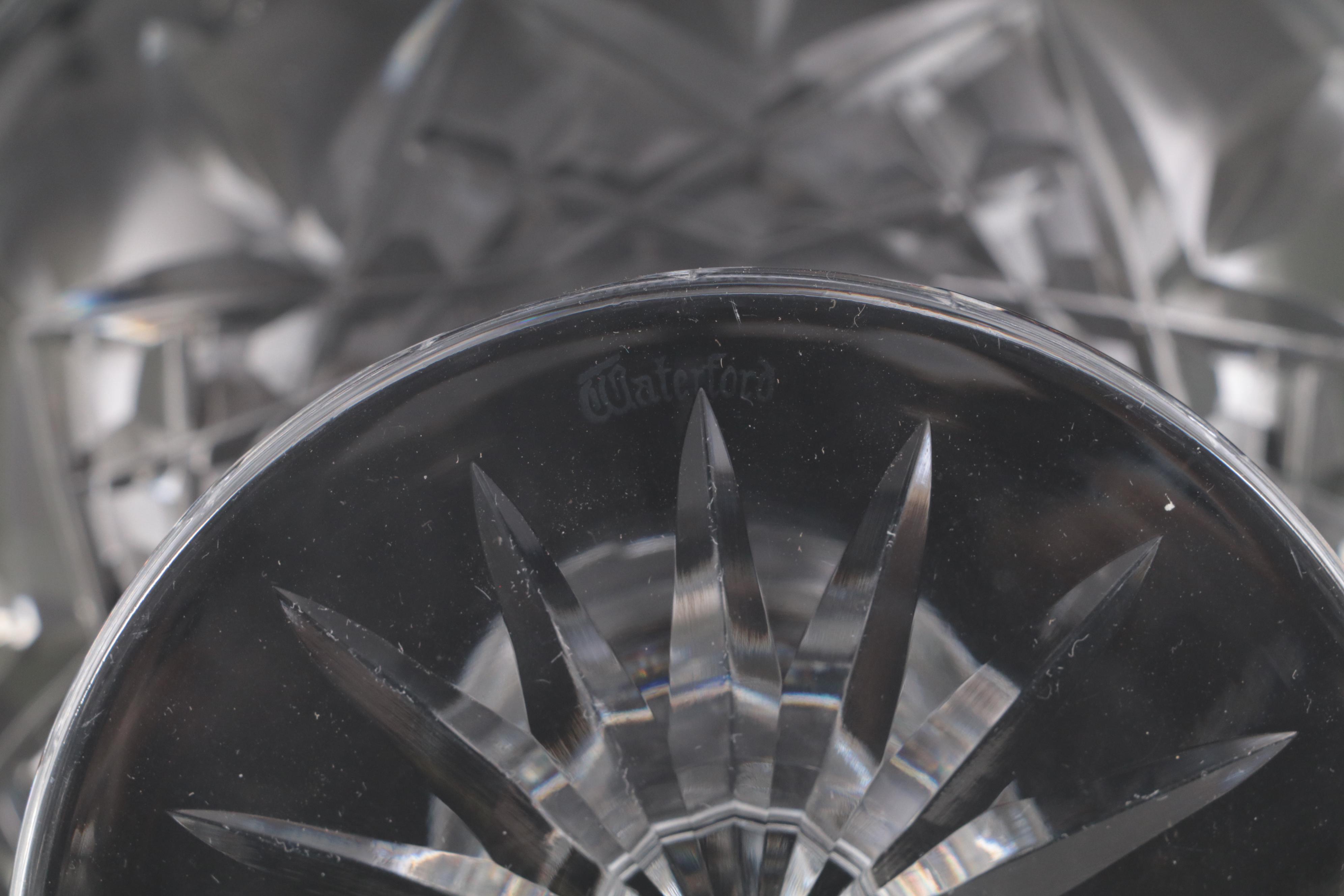 Waterford Crystal "Lismore" Compote with Marquis by Waterford Candlestick