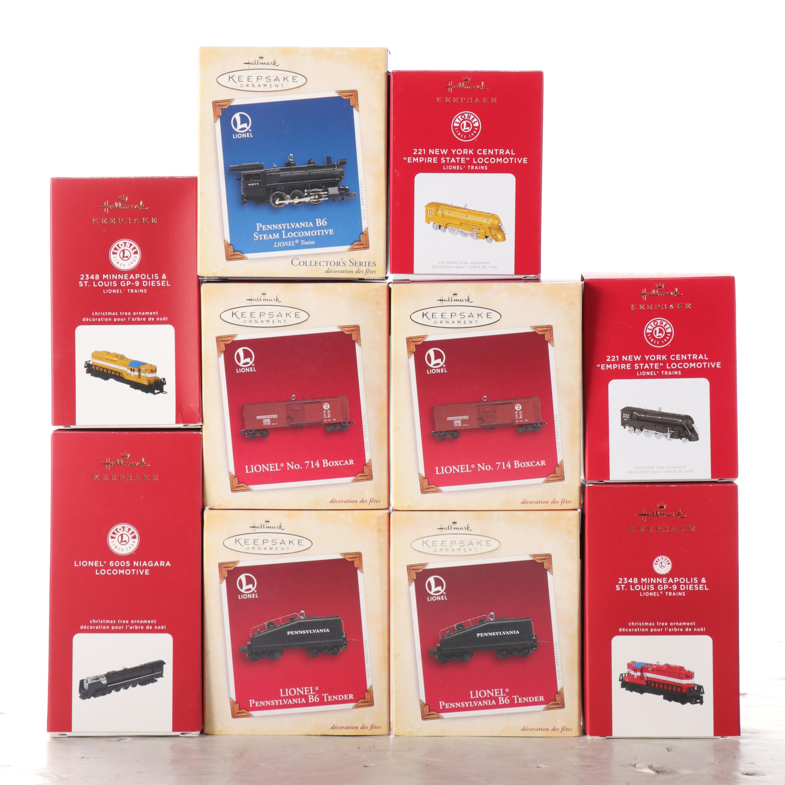 Hallmark Keepsake Christmas Ornaments Featuring Lionel Trains