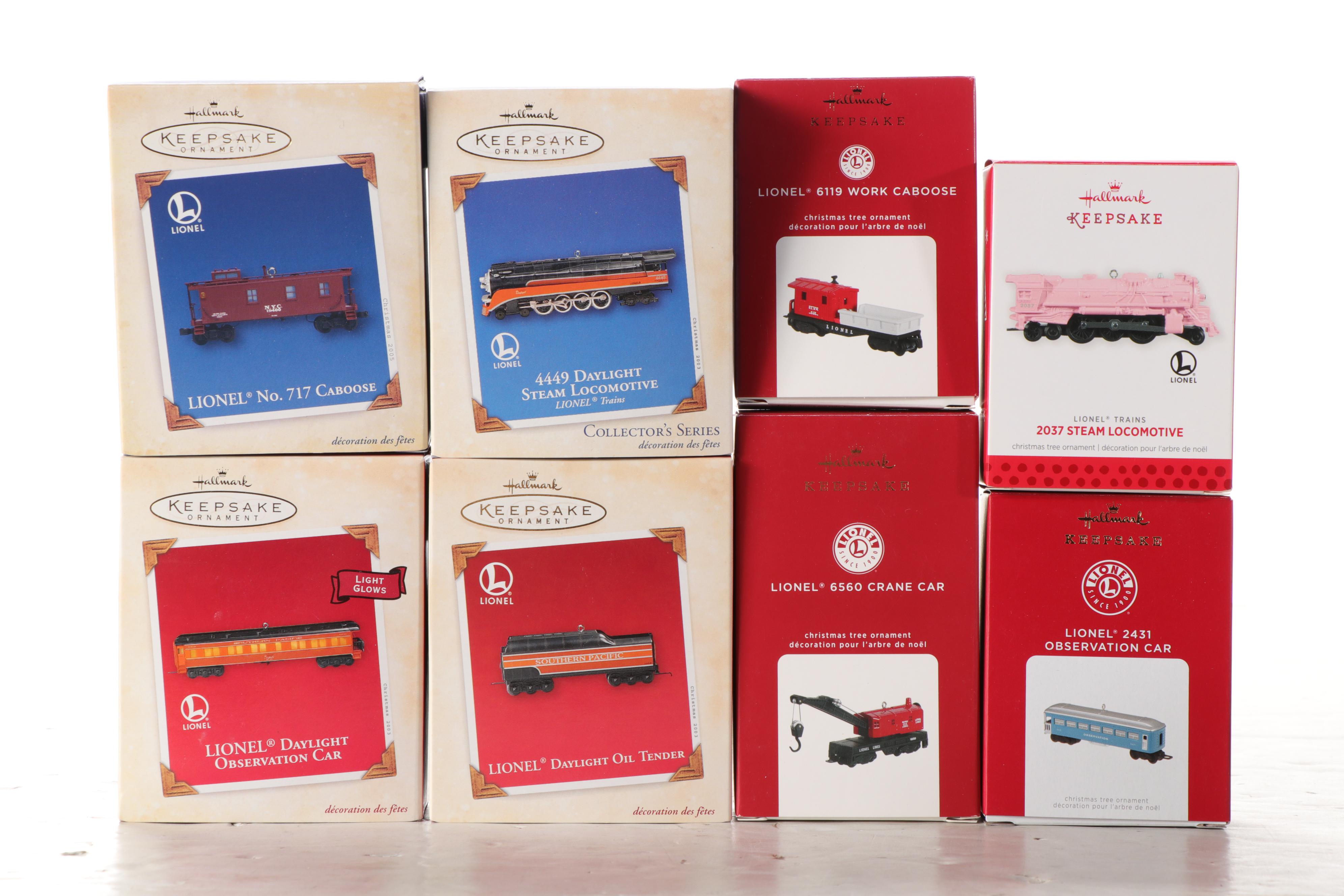 Hallmark Keepsake Christmas Ornaments Featuring Lionel Trains