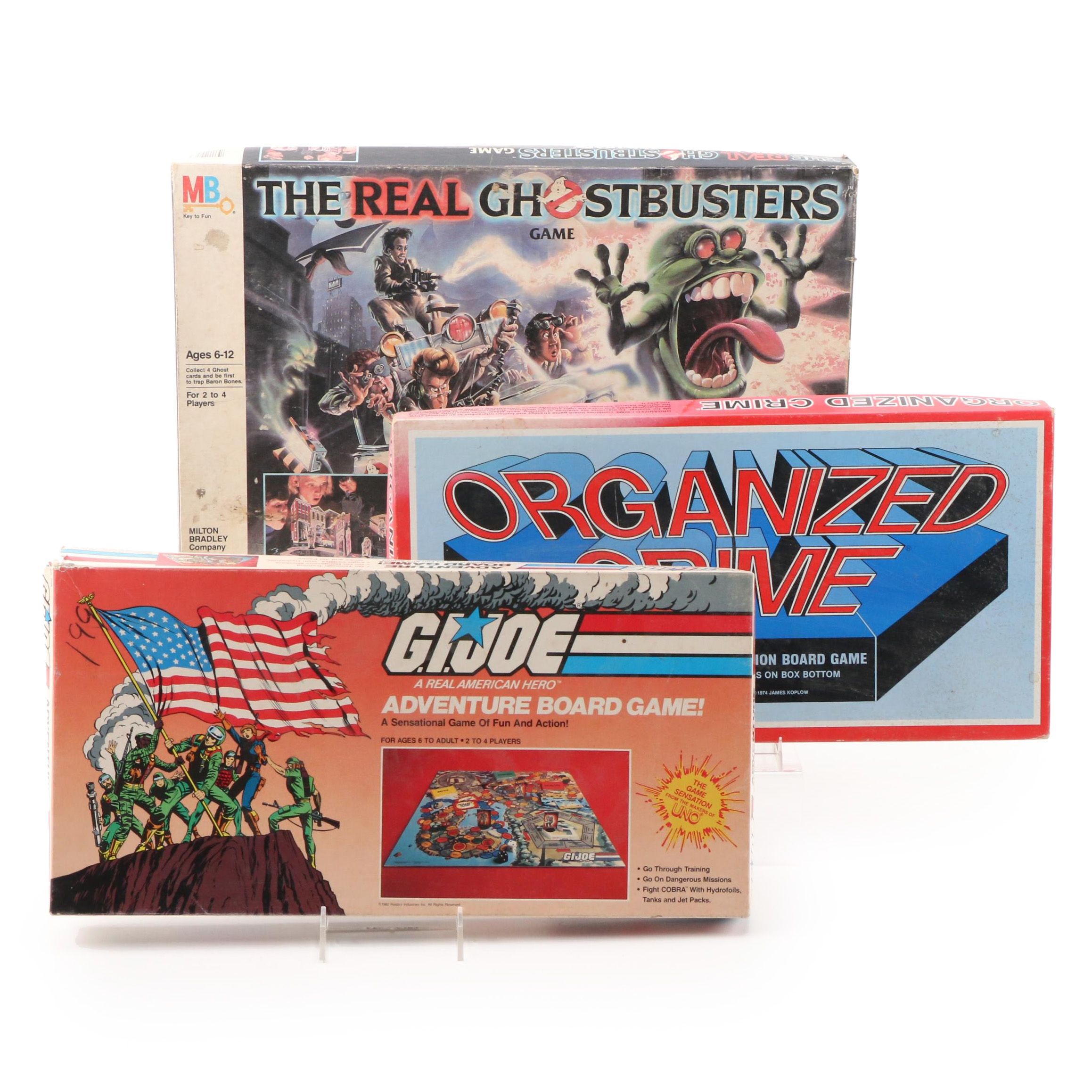 "The Real Ghostbusters Game," "G.I. Joe," and "Organized Crime" Board Games