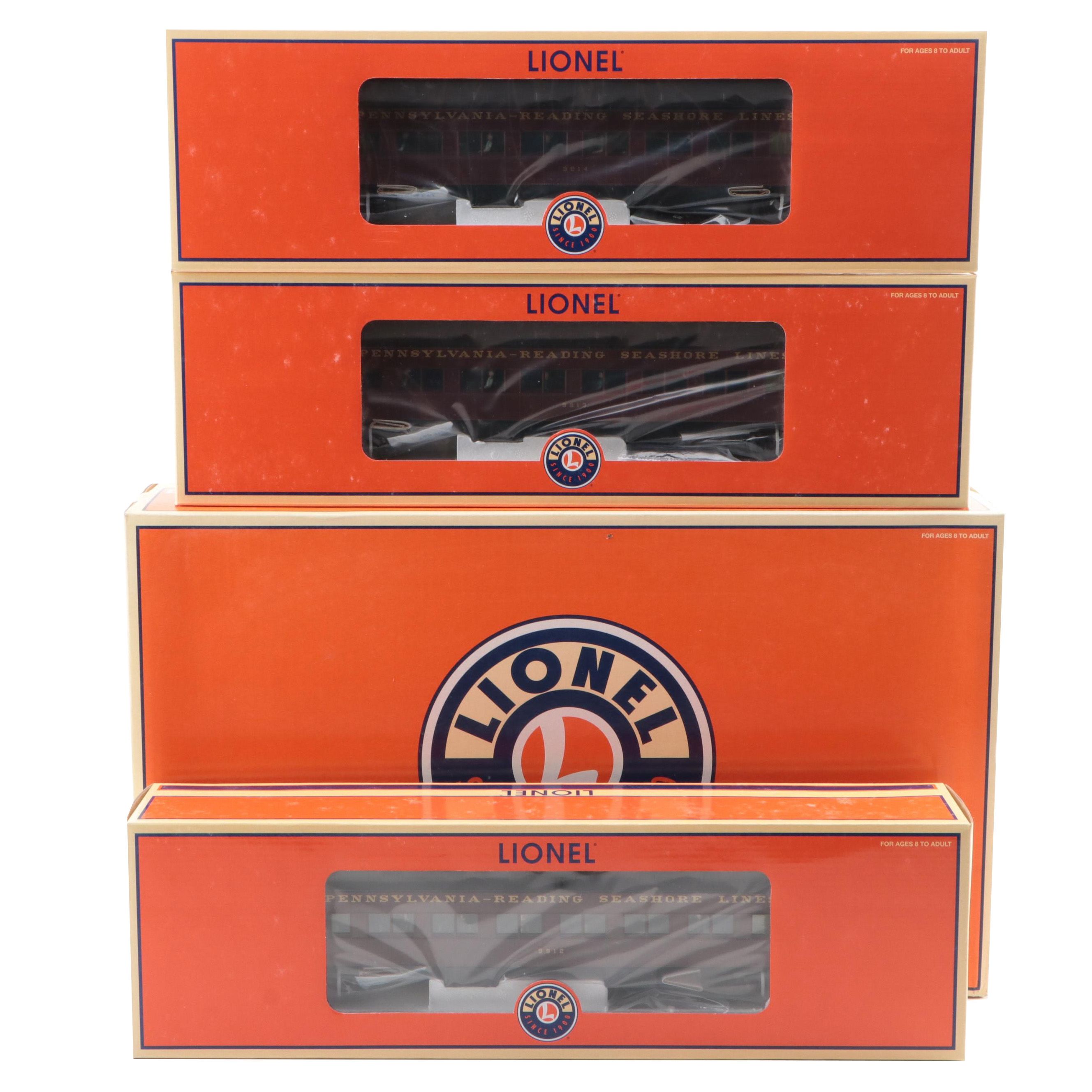 Lionel Pennsylvania-Reading Seashore Heavyweight Diecast Coach Cars