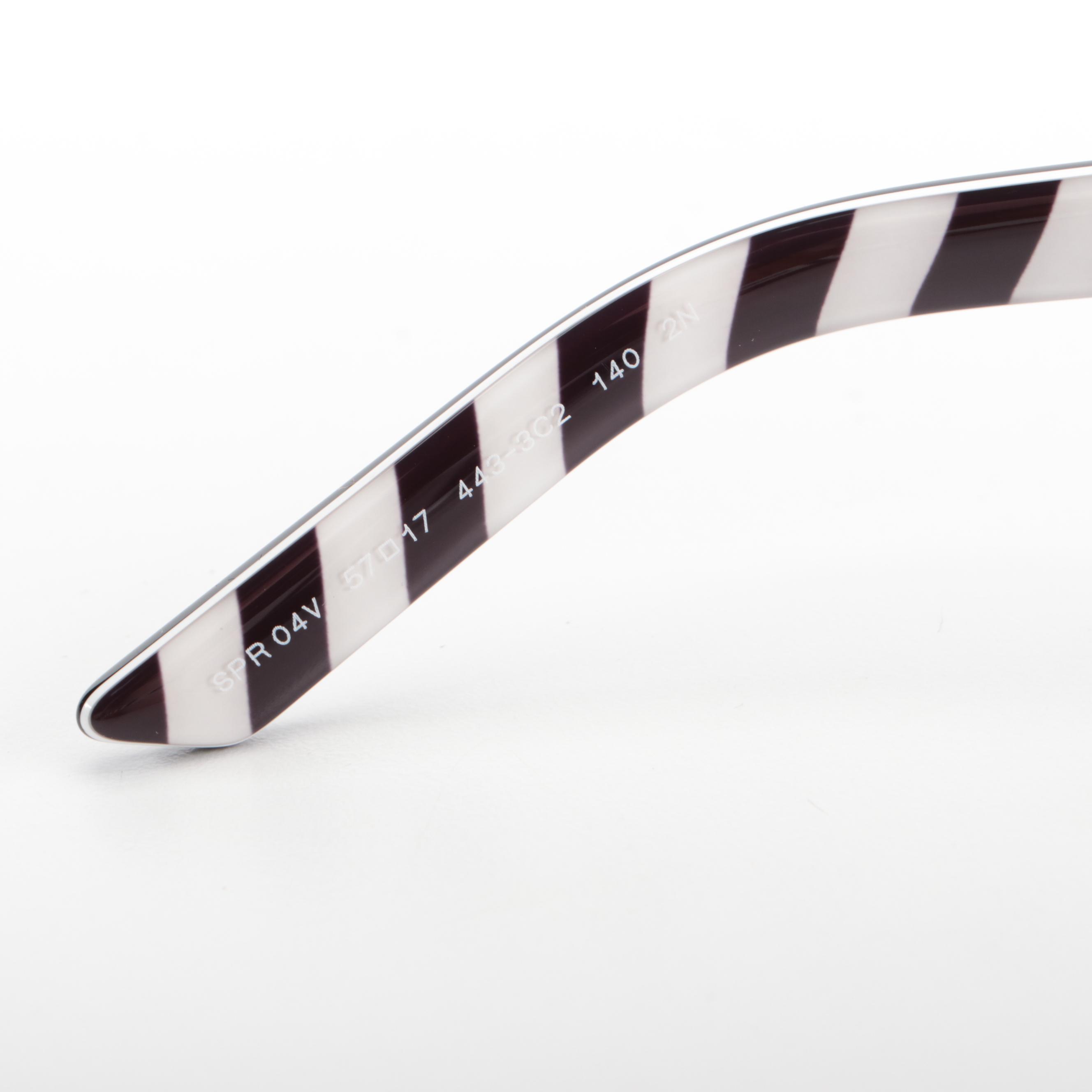 Prada SPR04V Rectangular Sunglasses in Black and Grey with Case and Box