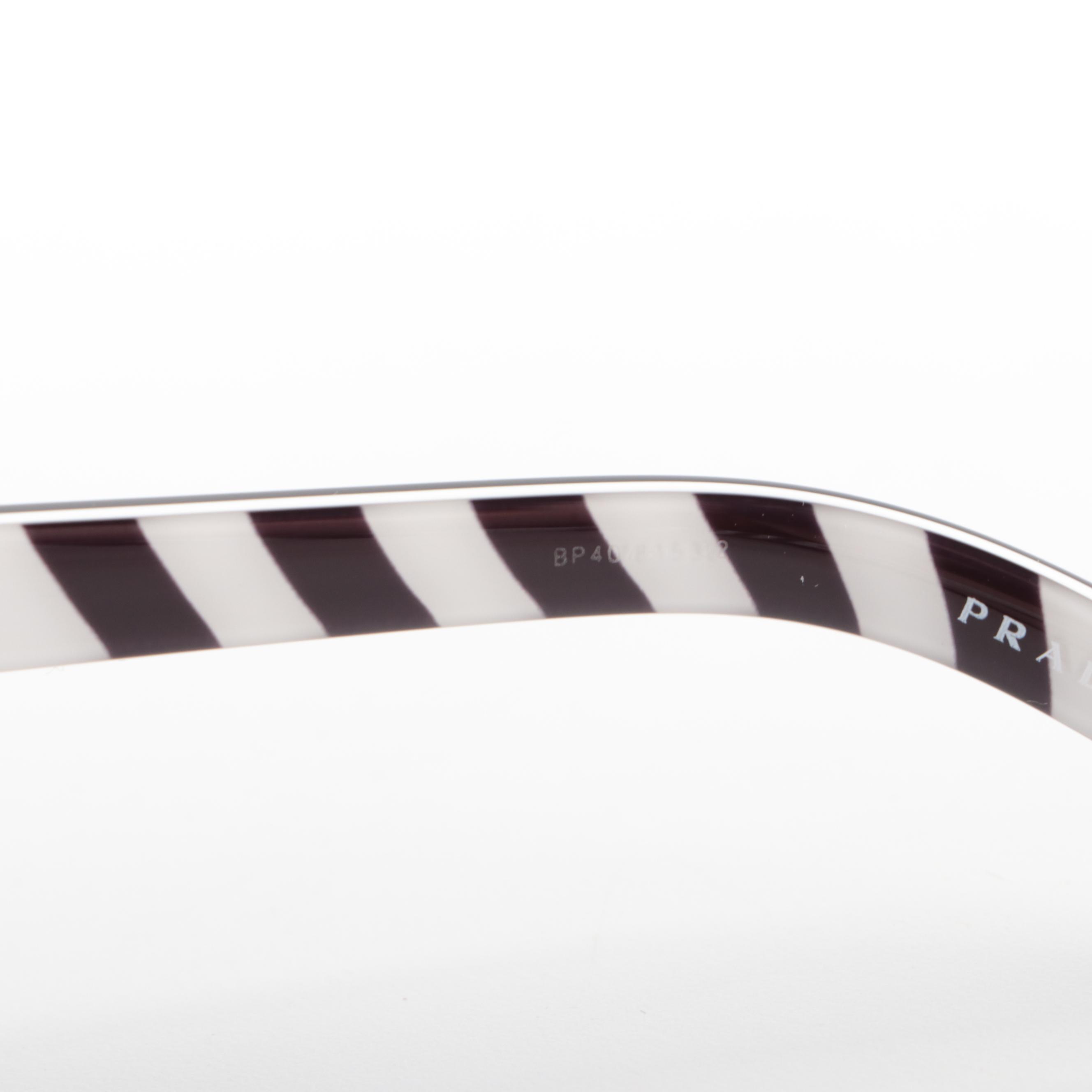 Prada SPR04V Rectangular Sunglasses in Black and Grey with Case and Box