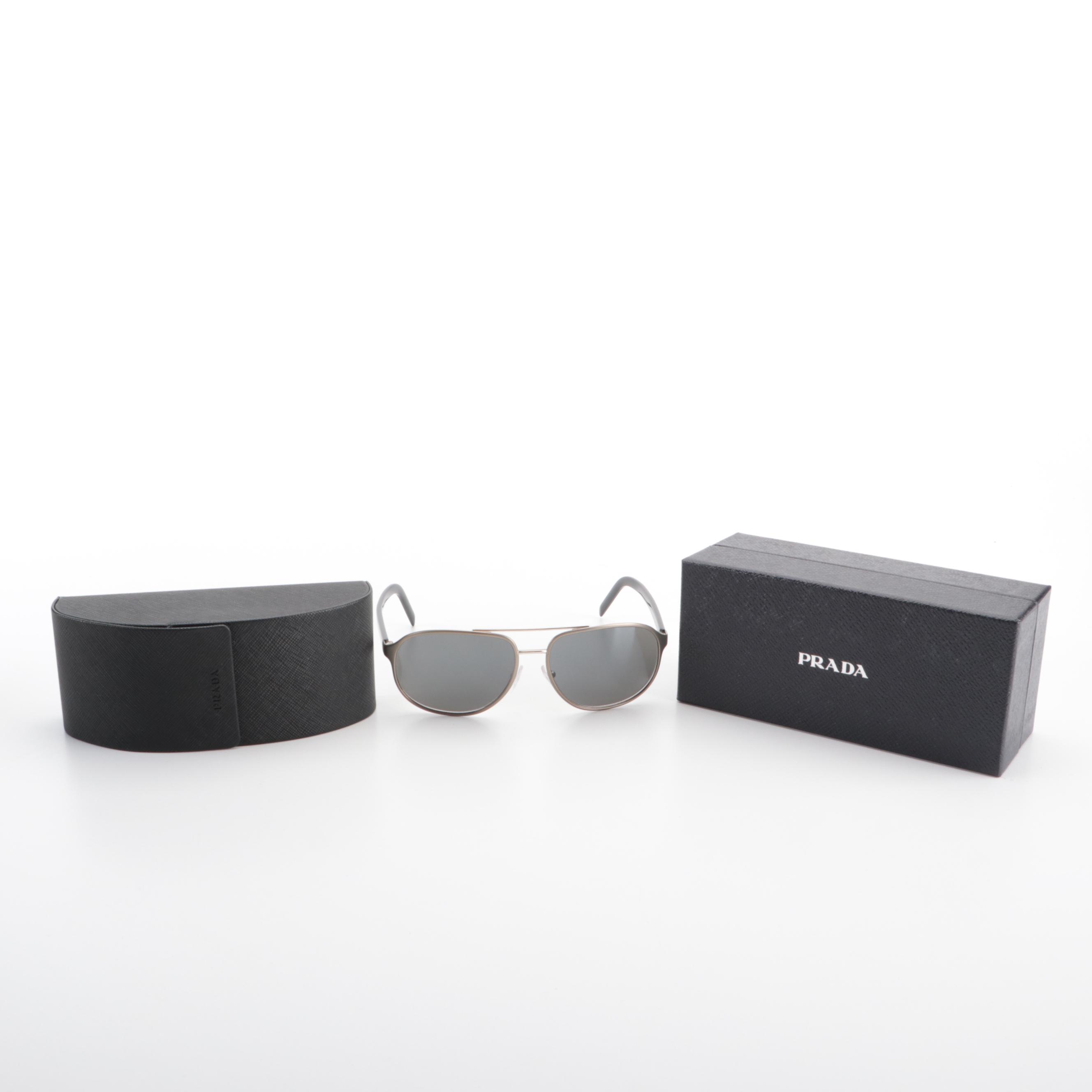 Prada SPR53X Aviator Sunglasses with Case and Box