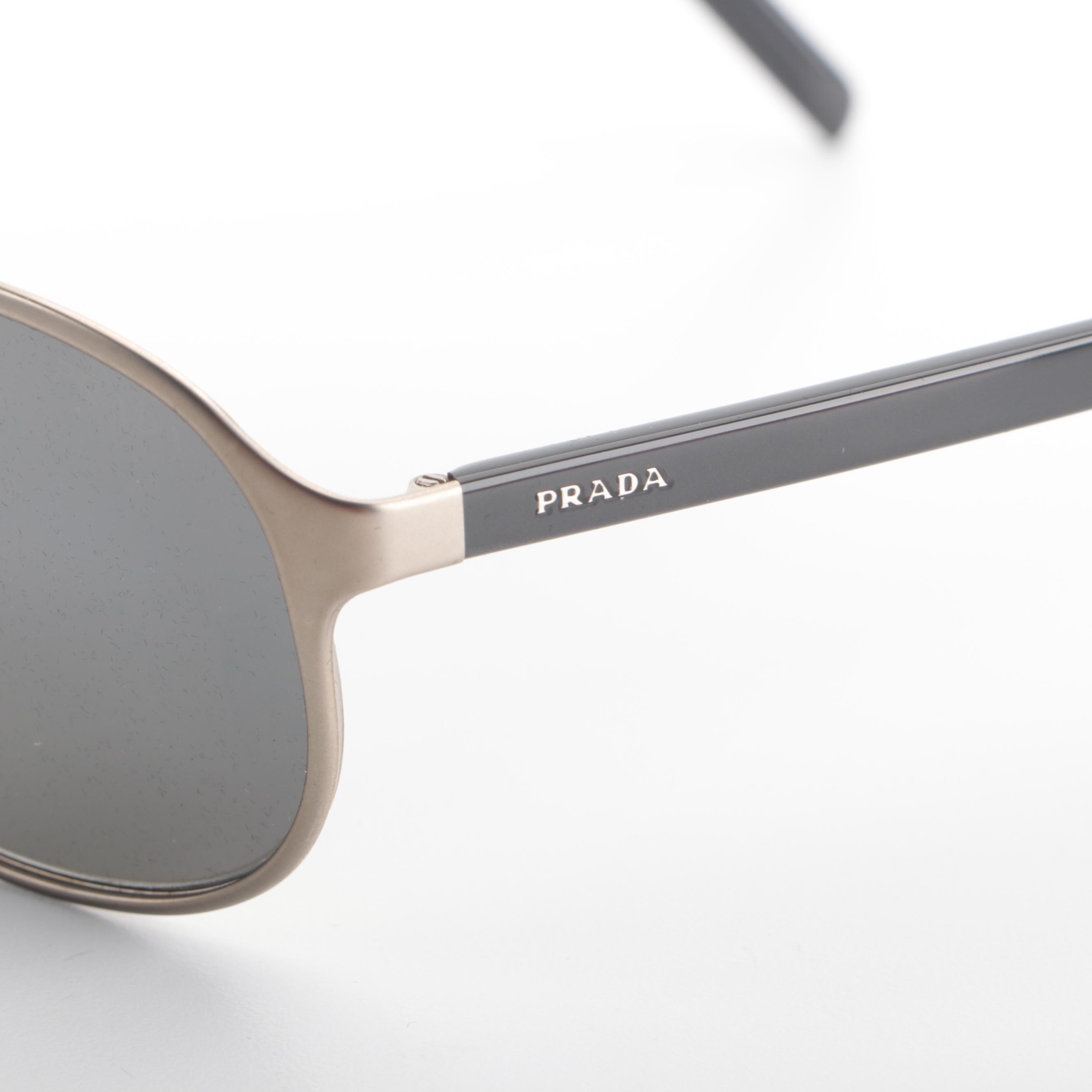 Prada SPR53X Aviator Sunglasses with Case and Box